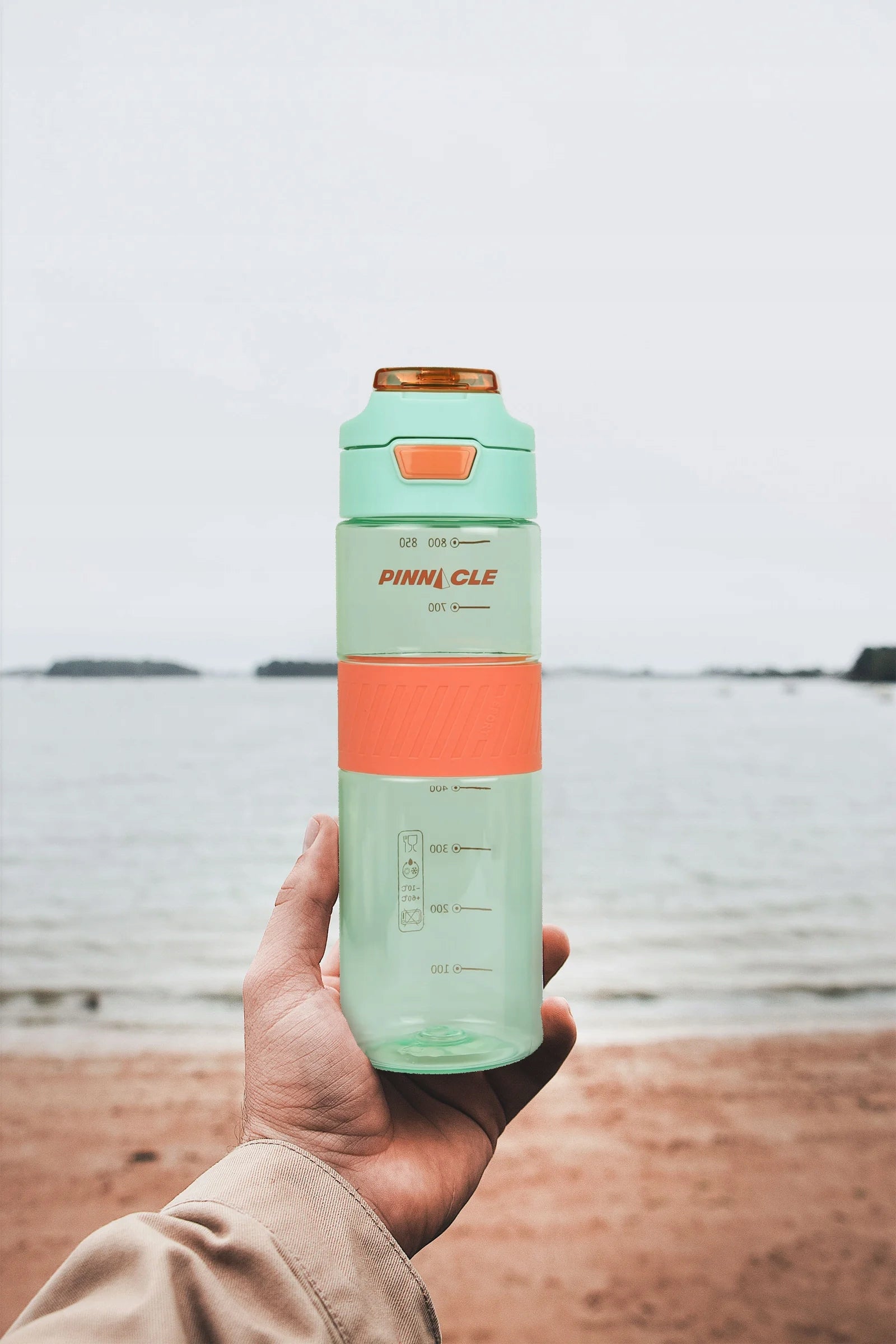 Water bottle with sports holder 650 ml Pinnacle PHY-B-1001 blue Brand Pinnacle