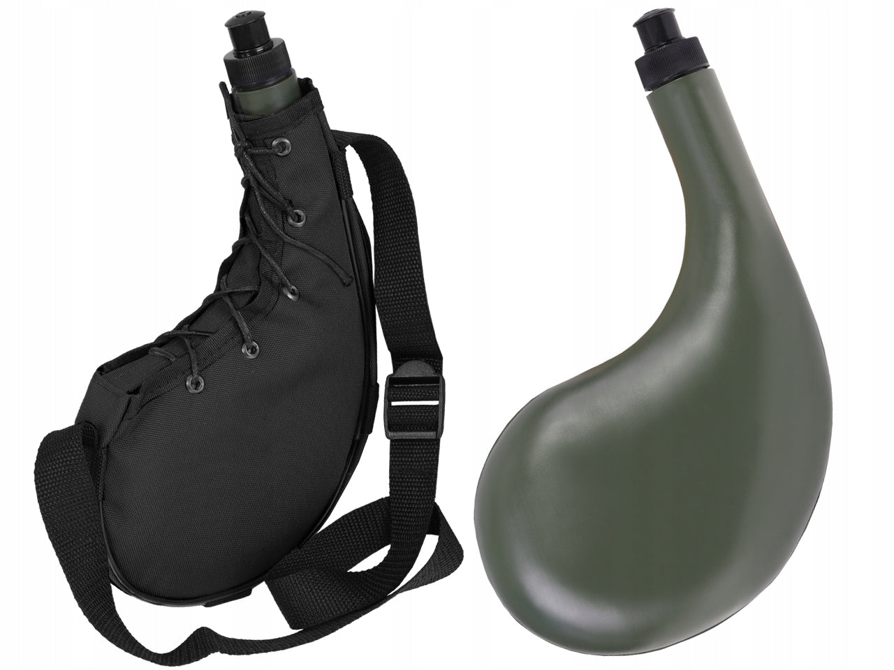 Water canteen bottle 0,75 L MFH BOTA tourist water bottle retro black +GR. Color black
