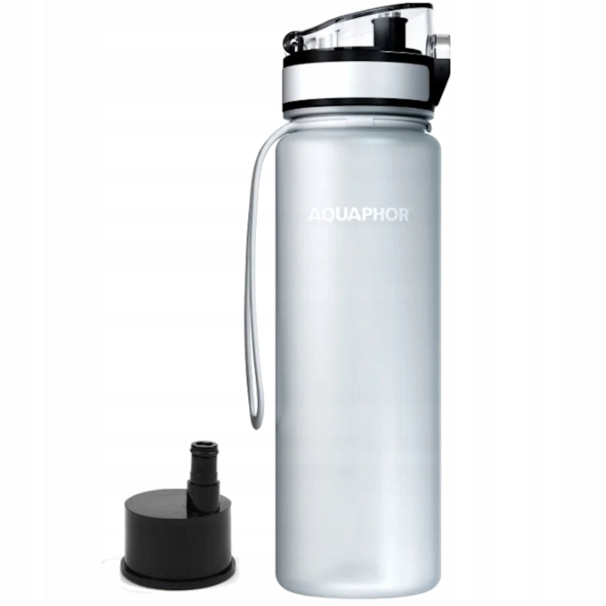 Water filter bottle AQUAPHOR CITY 0,5 L white + washing brush Packaging status original