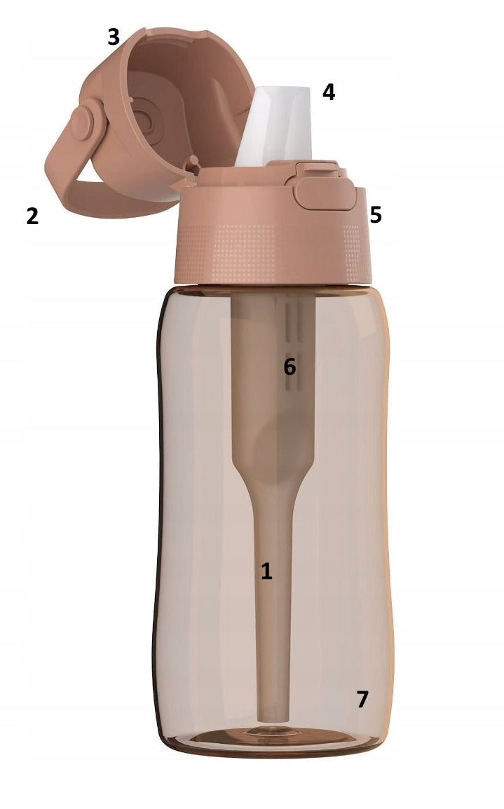 Water filter bottle DAFI SOLID Mocha Cappuccino 0,5l + toothbrush Brand Dafi