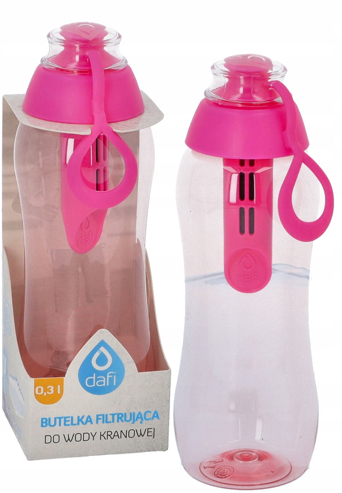 Water filter bottle Dafi Soft 0,3 l + 1 filter PINK FLAMINGO