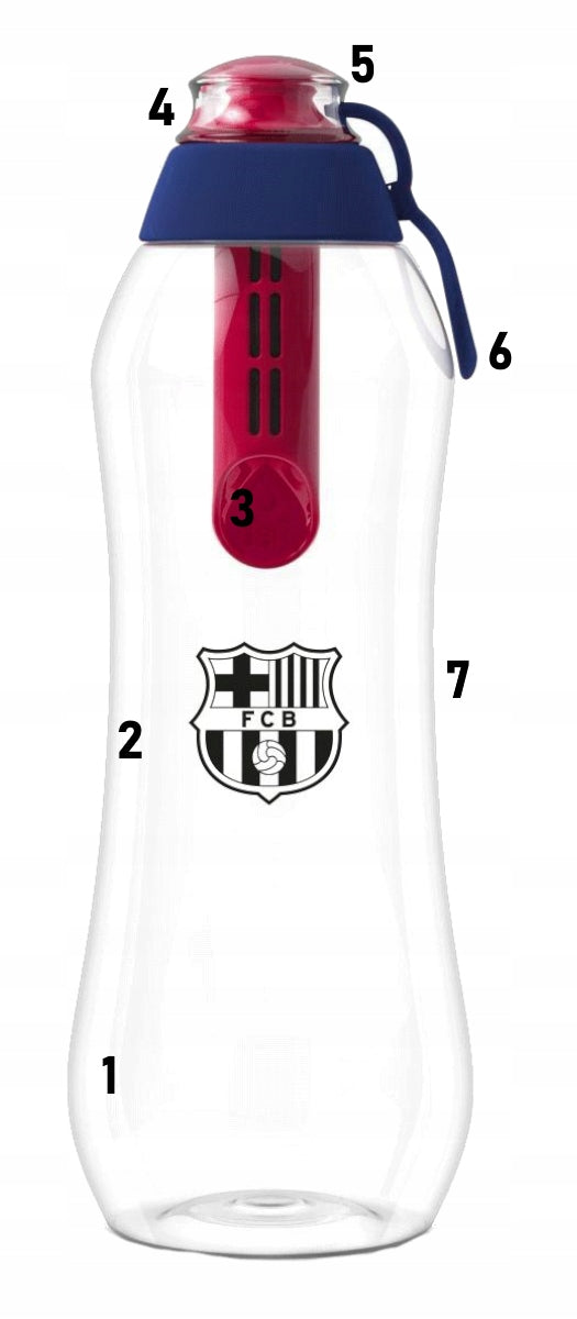 Water filter bottle Dafi Soft FC Barcelona 0,7l + 5x filter Manufacturer code 076156+109341