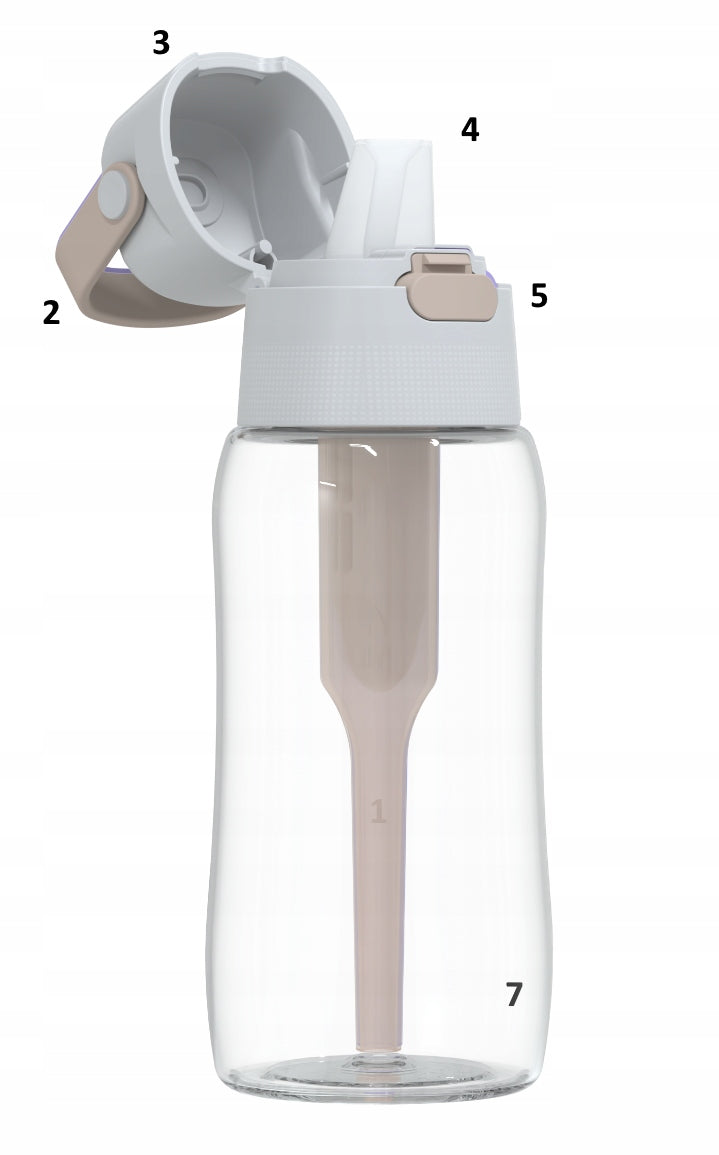 Water filter bottle Dafi Solid 0,5 cappucino Manufacturer code D.BUT.FIL.SOLID.0.5.CAP.P-7