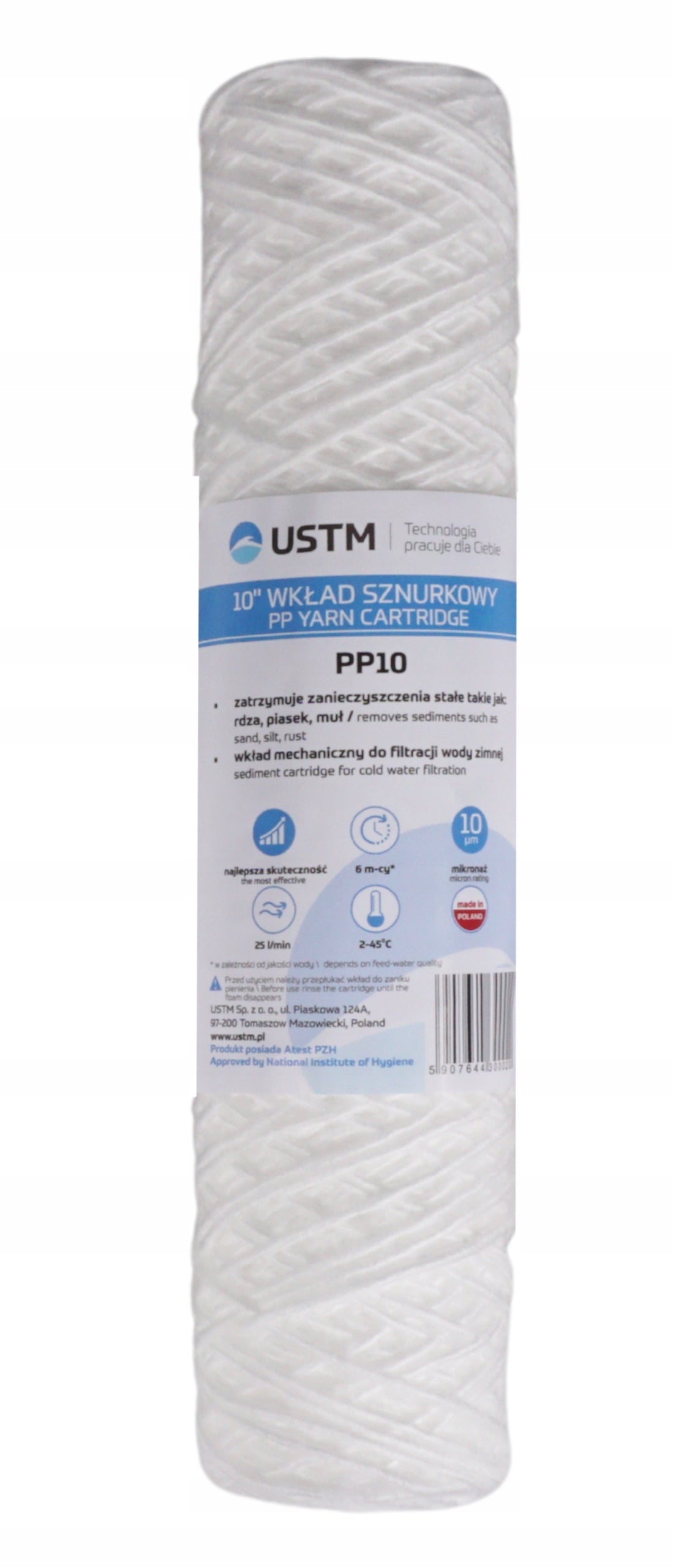 Water filter cartridge UST-M PP10 string cartridge 10" 5pcs Packaging status original