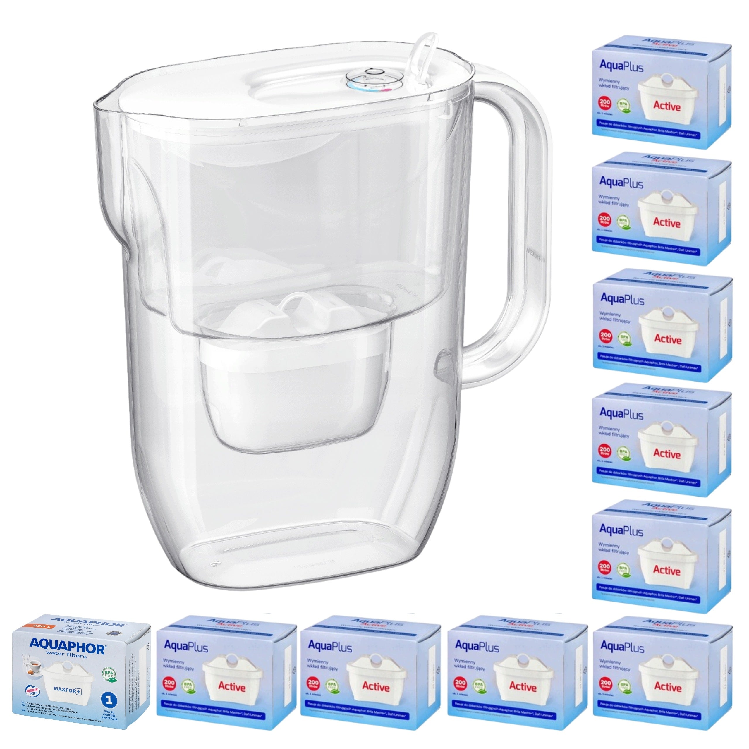Water filter jug Aquaphor Fresh 3,2L White with 10 refills