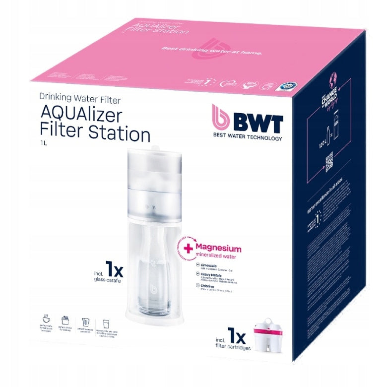 Water filter jug BWT AQUAlizer Station + cartridge + carafe Packaging status original