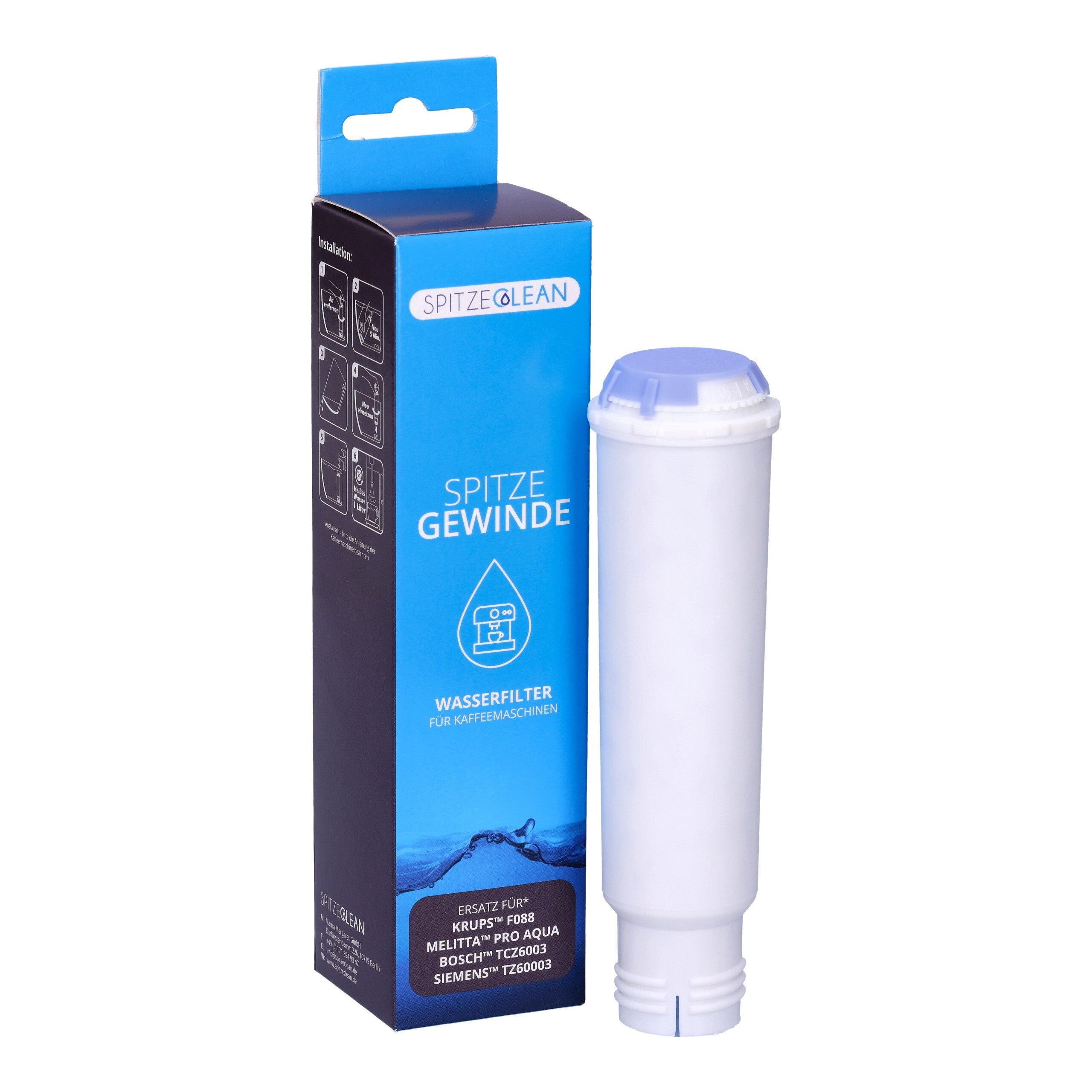 Water filter replacement for Melitta Pro Aqua Bosch TCZ6 Siemens TZ6