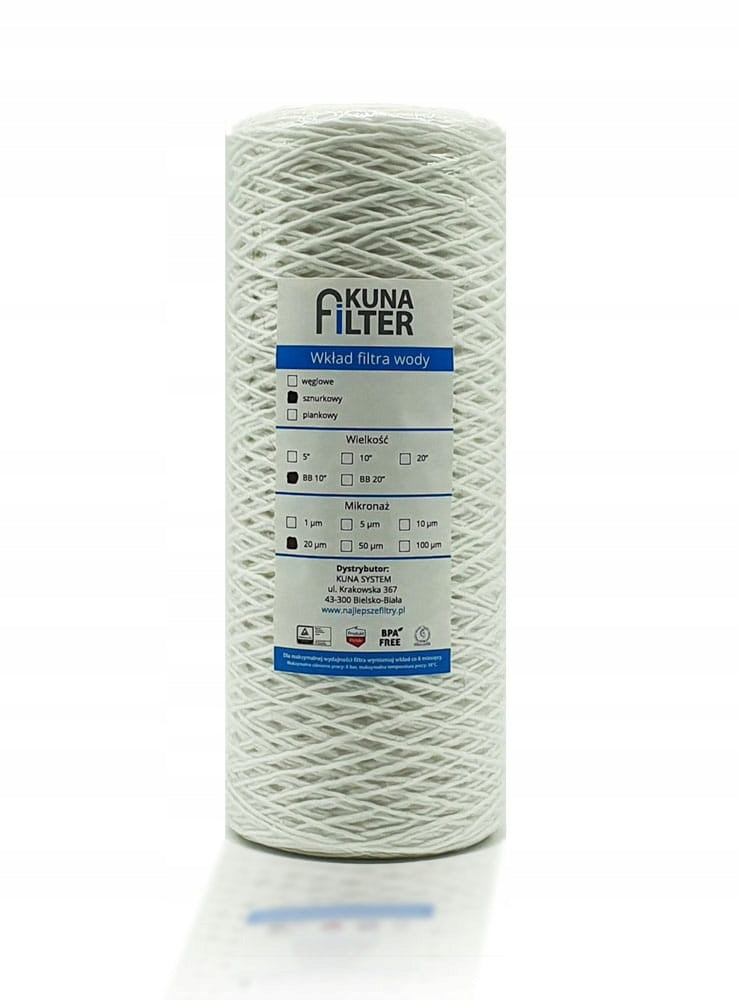 Water filter string 20 micron cartridge for BB10 BigBlue 10 filter housing Packaging status original