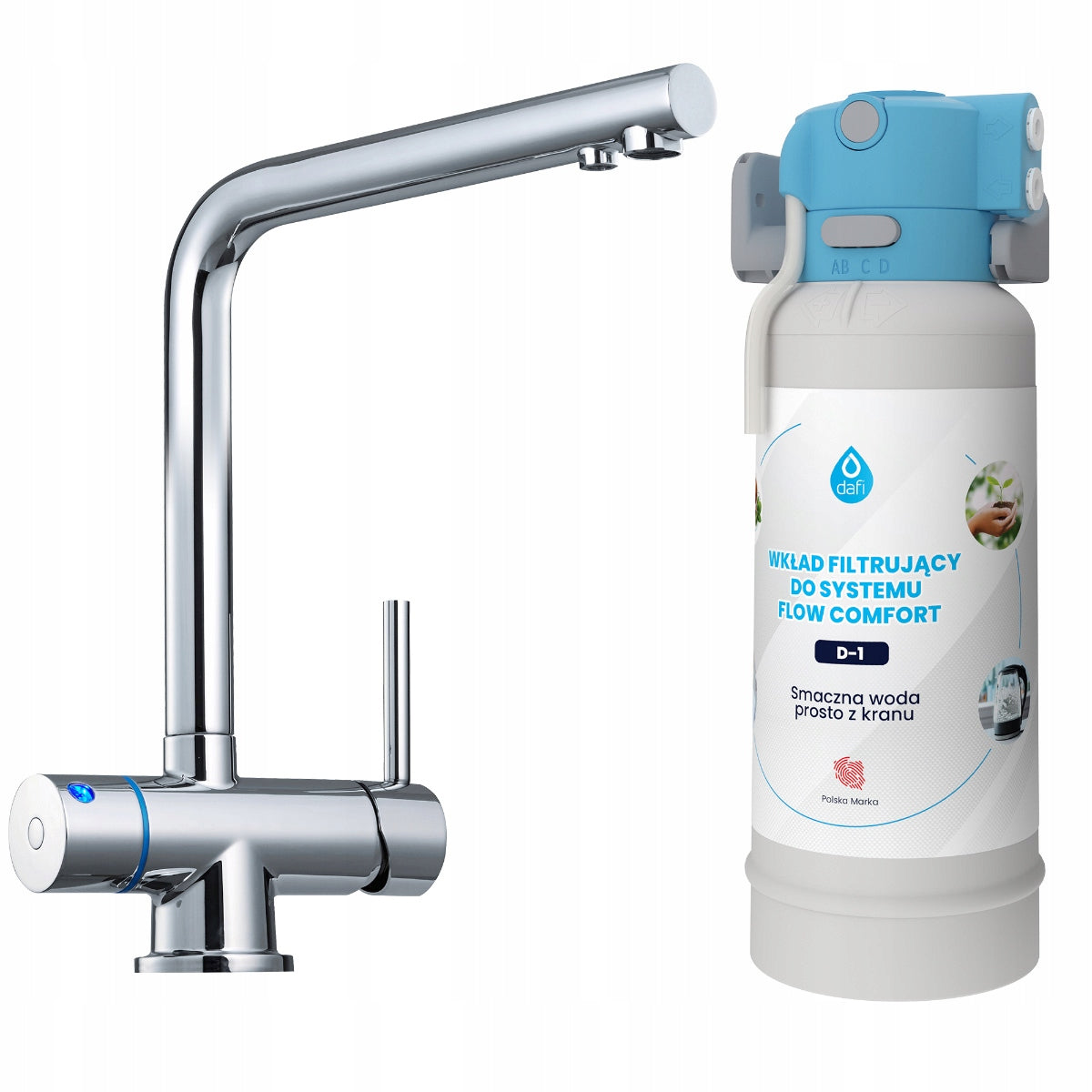 Water filter system Dafi Flow Comfort D-1 three-way battery HERO chrome