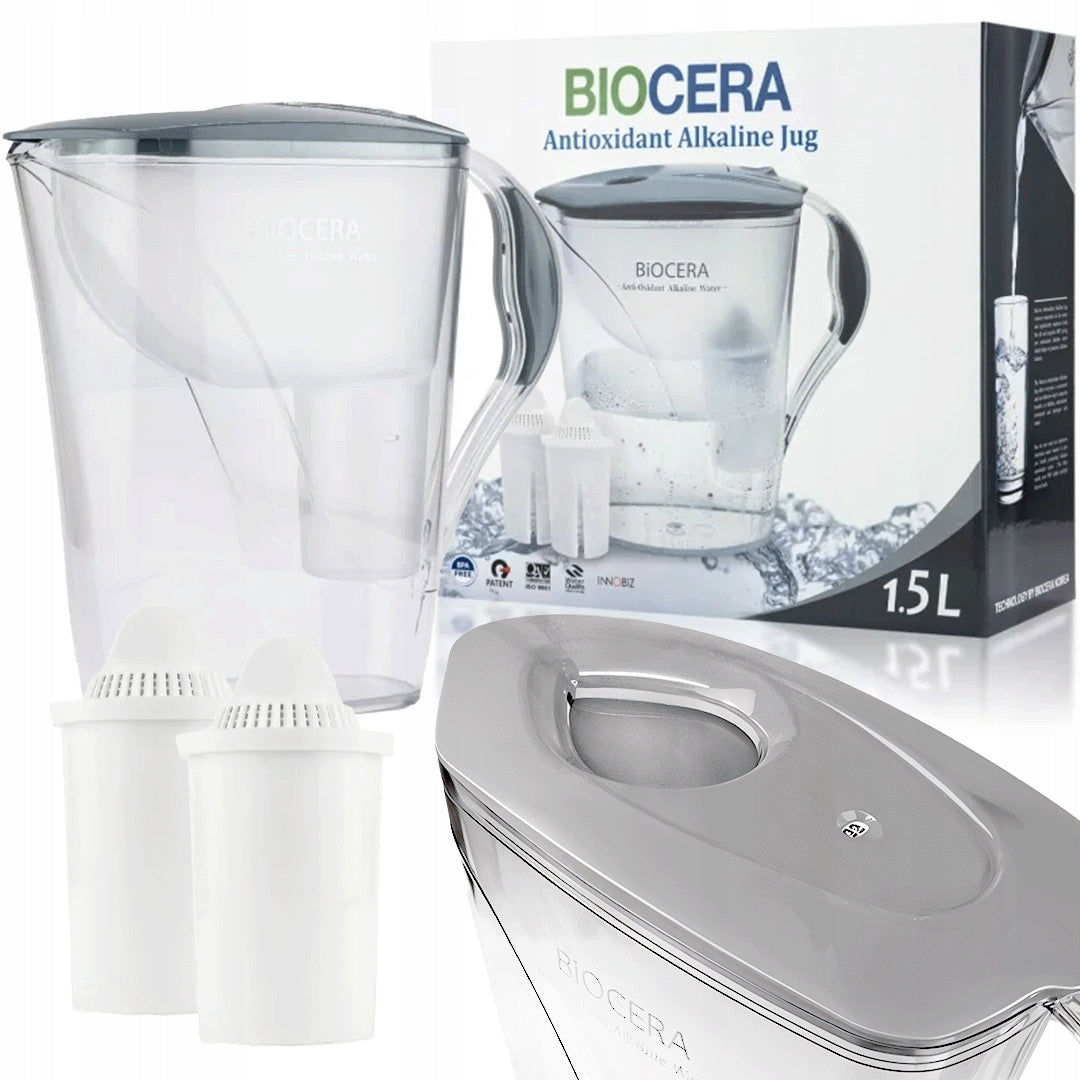 Water filter with ionization BIOCERA 3,2L ALKALINE WATER + HYDROGEN + book EAN (GTIN) 0651822501796