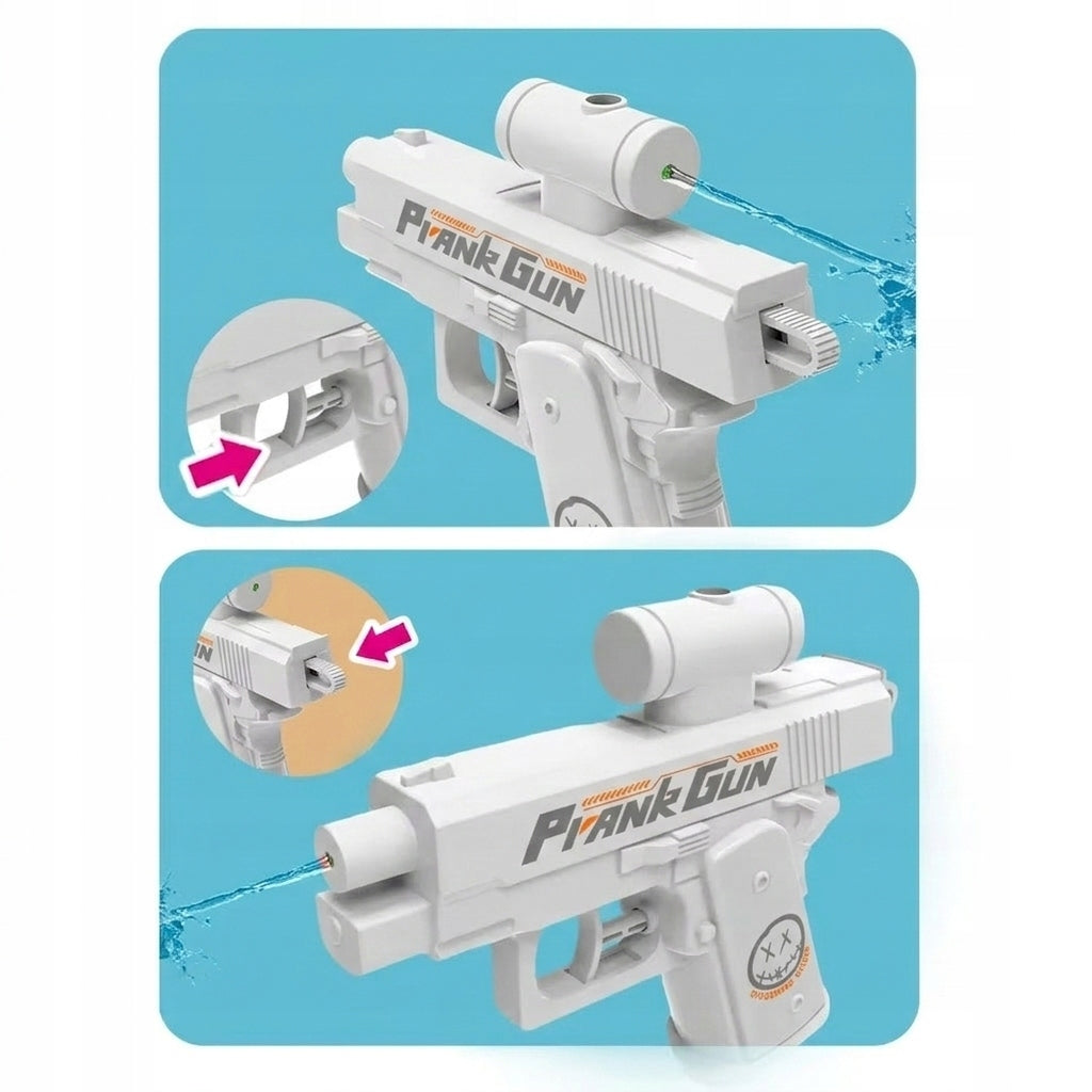 Water gun Prank Gun White Shoots both ways! HIT! Toy Joke! Brand no brand