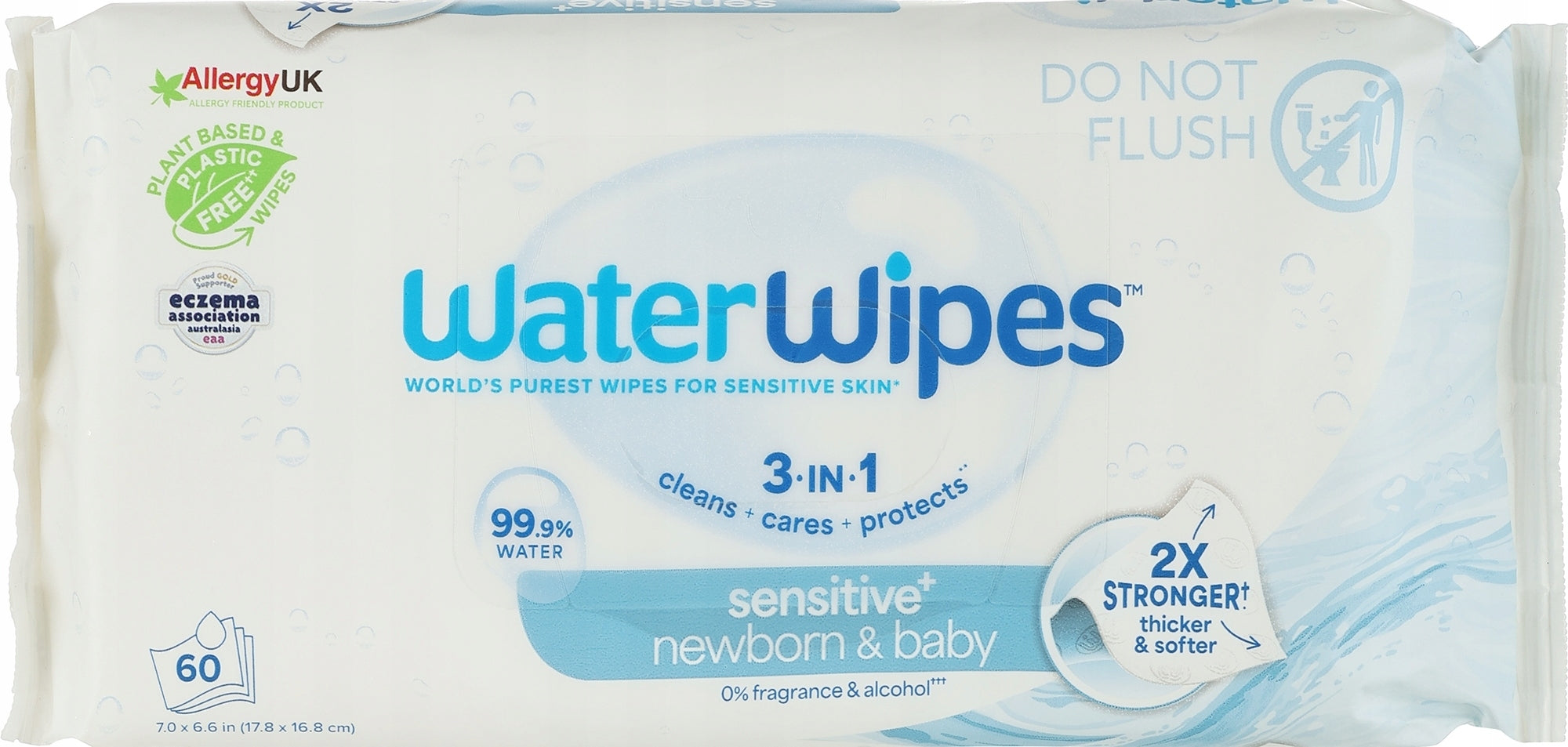 WaterWipes 3in1 Sensitive Newborn & Baby Wet Wipes 60pcs