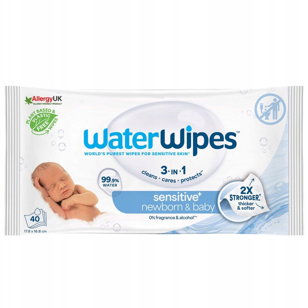 WaterWipes BIO Wet wipes 99.9% water 40pcs for sensitive skin