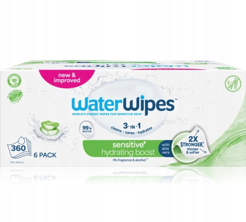 WaterWipes Hydrating Clean refreshing wet wipes 6x60 pcs.