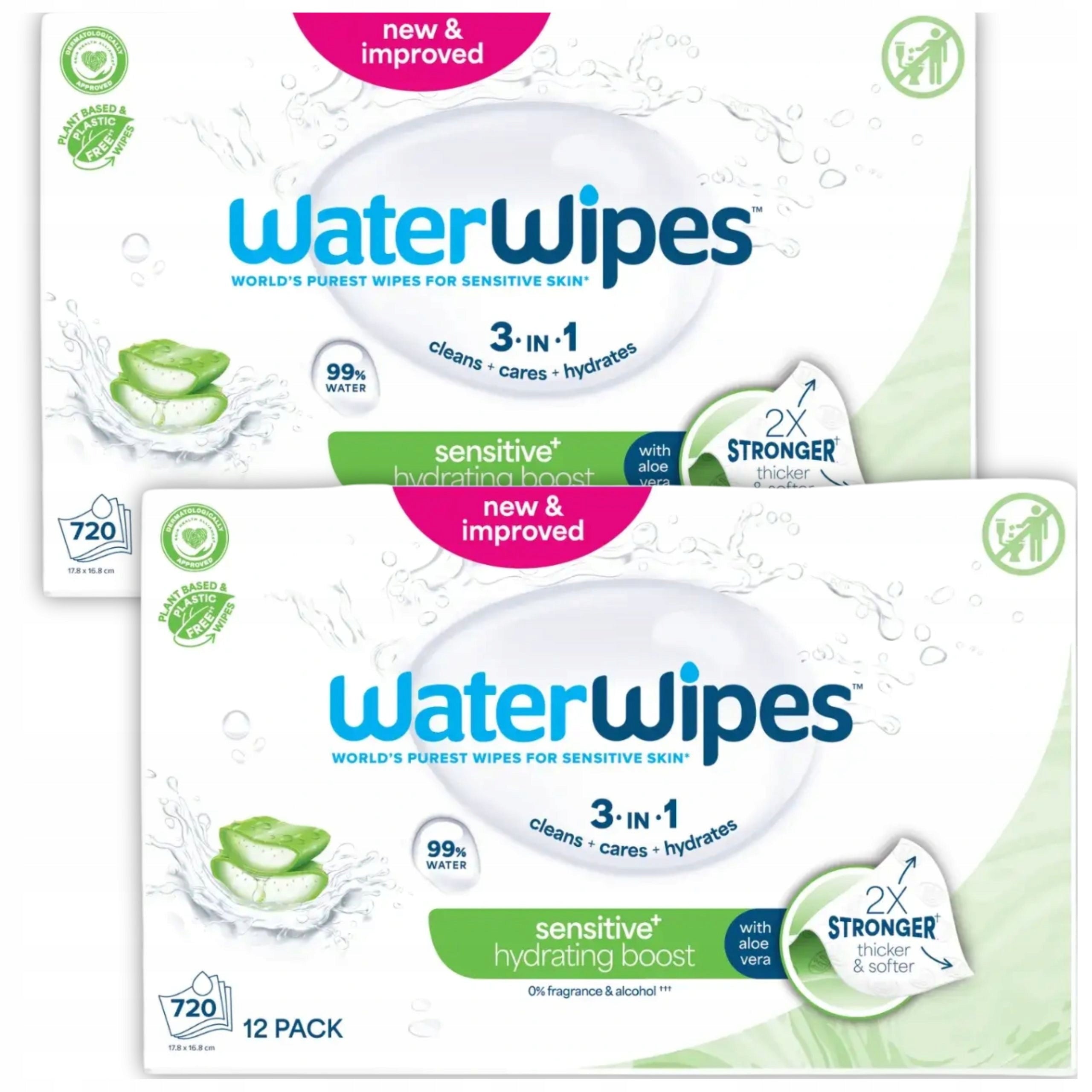 WaterWipes Monthly Set of Moisturized Scarves for Children Aloe 24x60