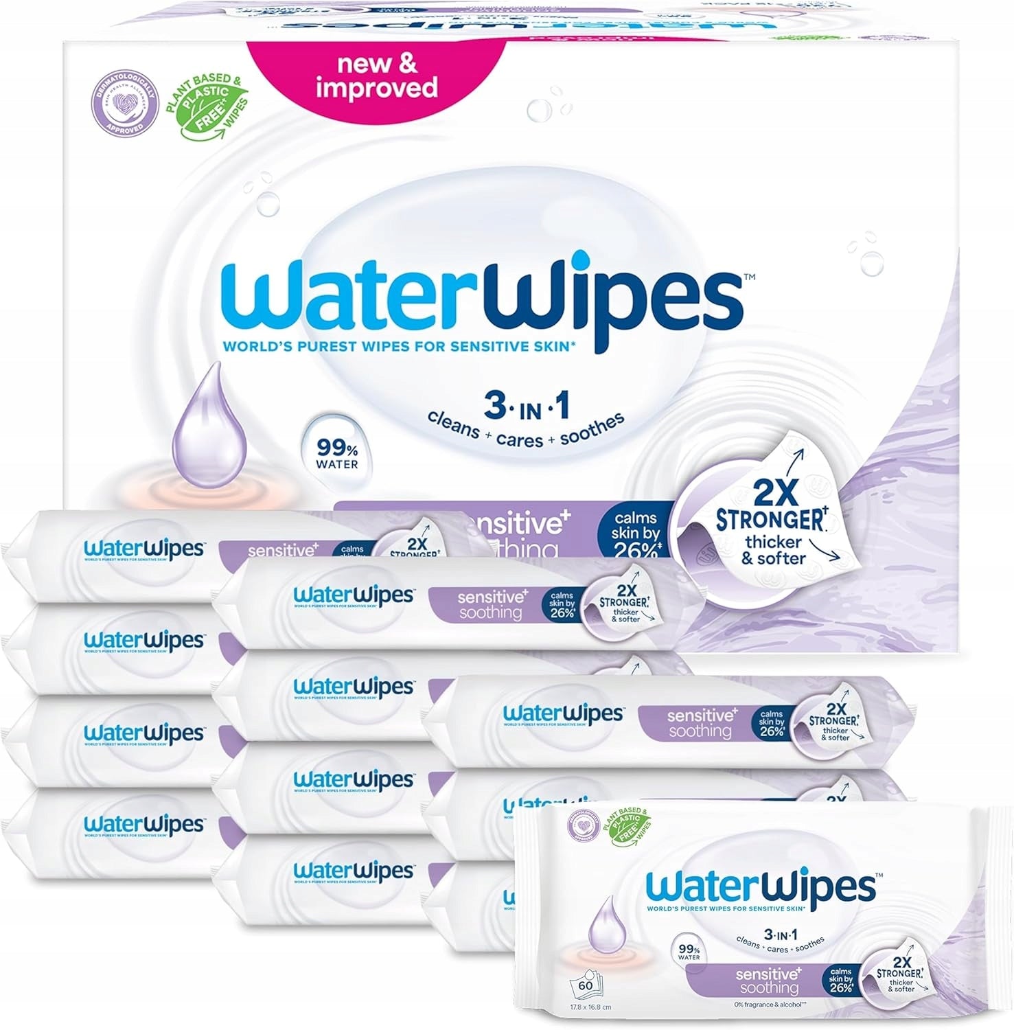 WaterWipes Wet wipes 12x60 (720pcs) soothing with lavender Packaging status original