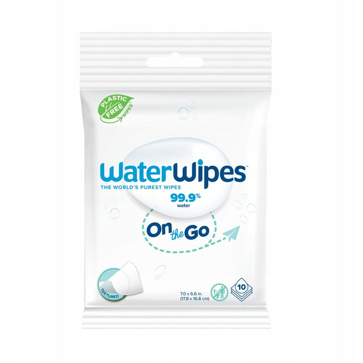 WaterWipes Wet wipes ON THE GO 5X10 pieces 99,9% water BIO Medical device no