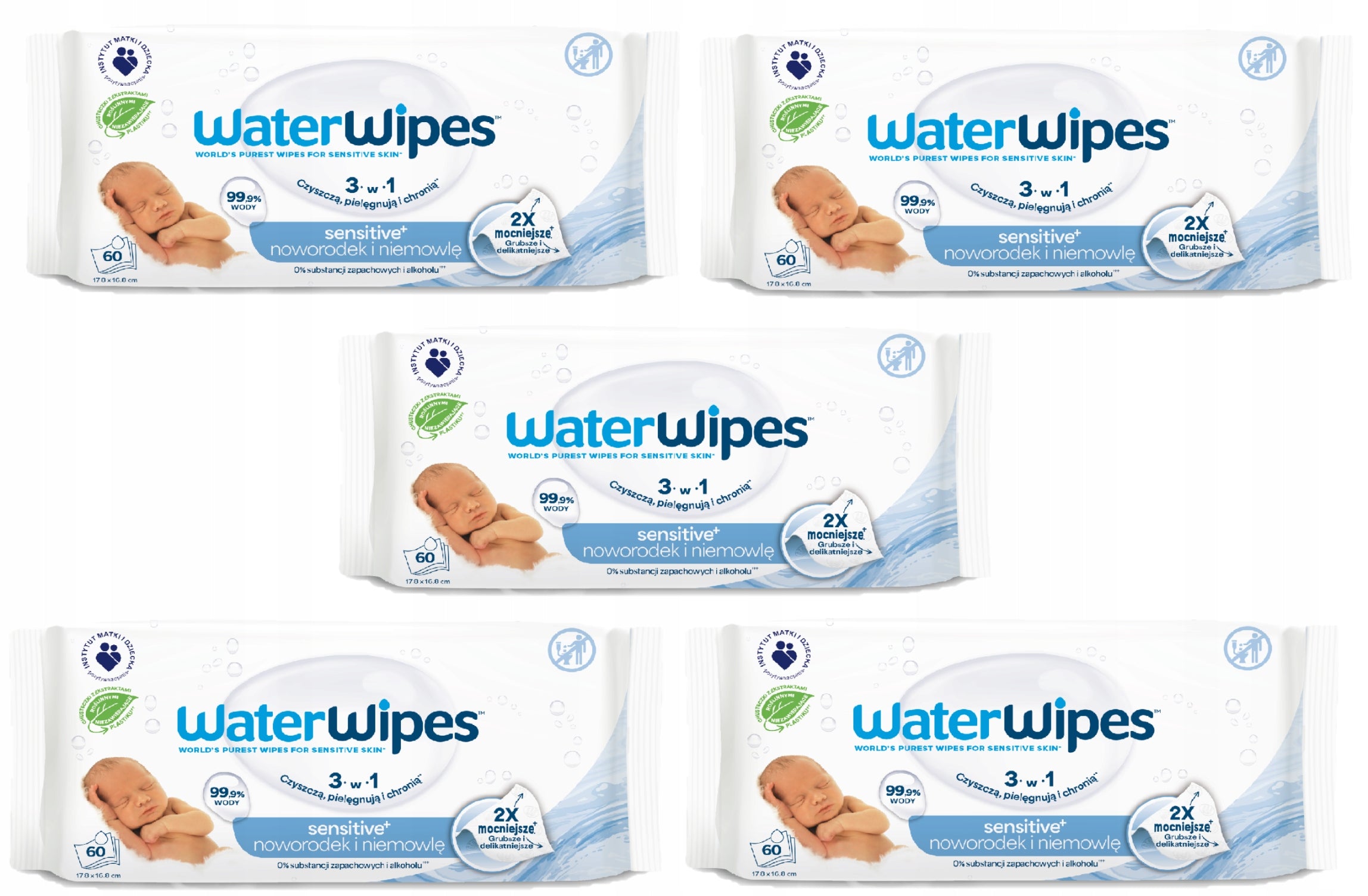 WaterWipes wet wipes 5x60pcs (300) 99,9% water soft