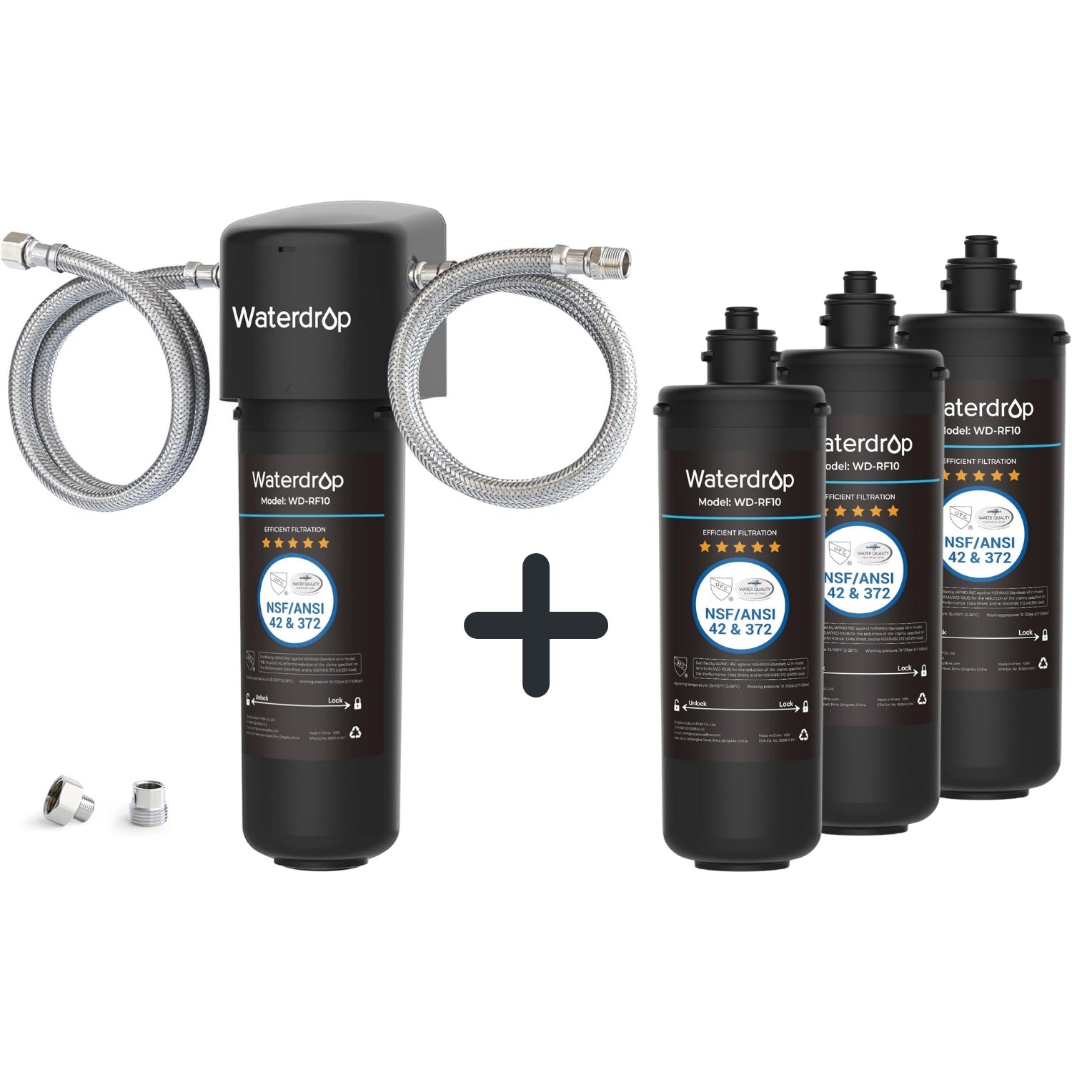 Waterdrop 10UA Under-Sink Water Filter System With 3 Filters