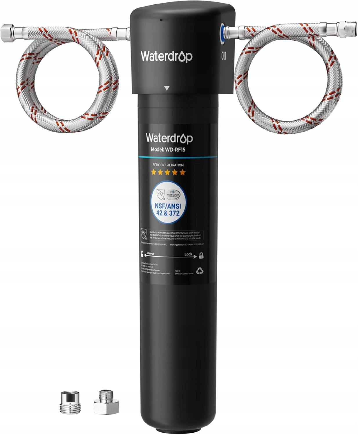 Waterdrop 15UA Under-Sink Water Filter System, High Capacity Water Filter
