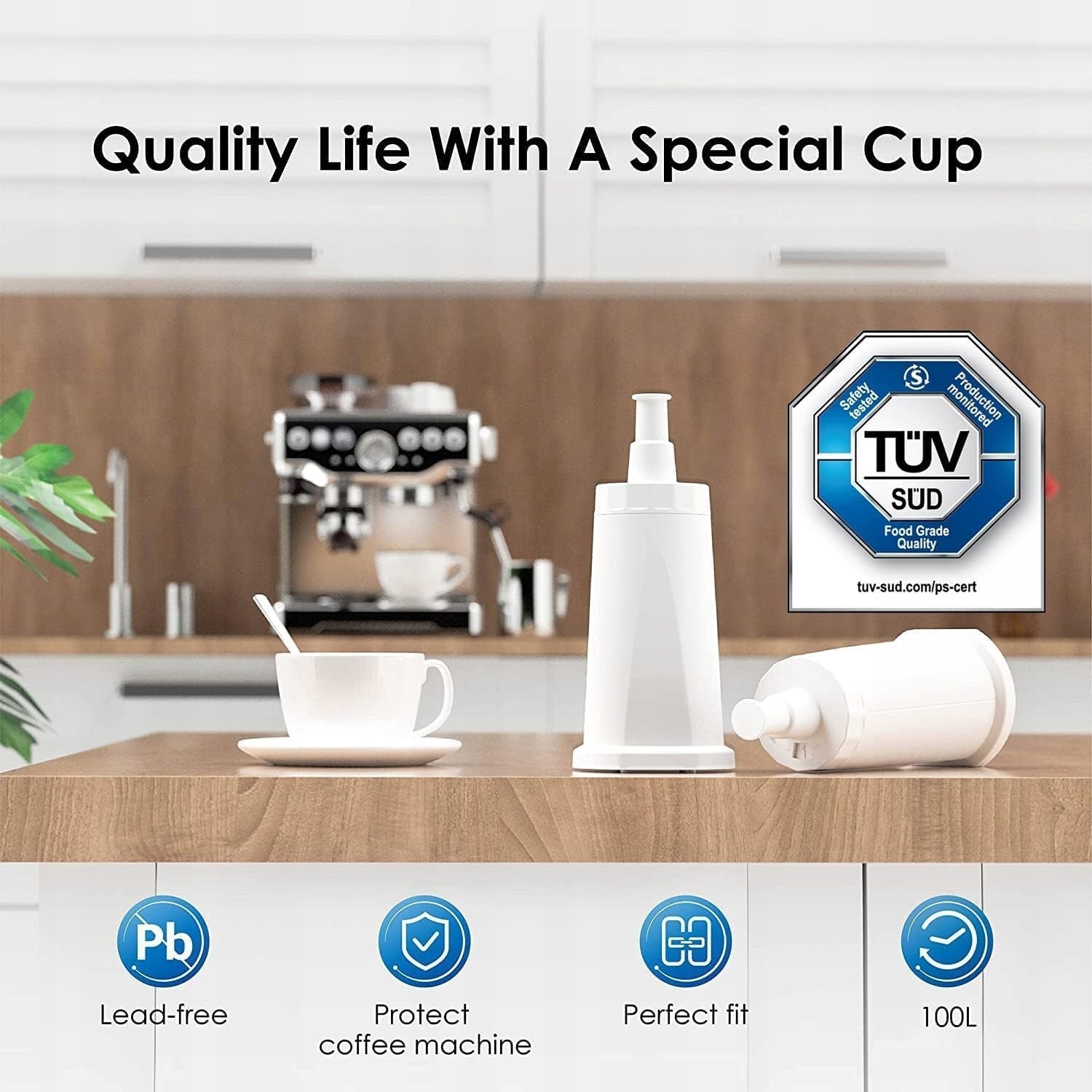 Waterdrop Filter, Replacement for Sage Barista Express Pro Water Filter Manufacturer code WD-C14