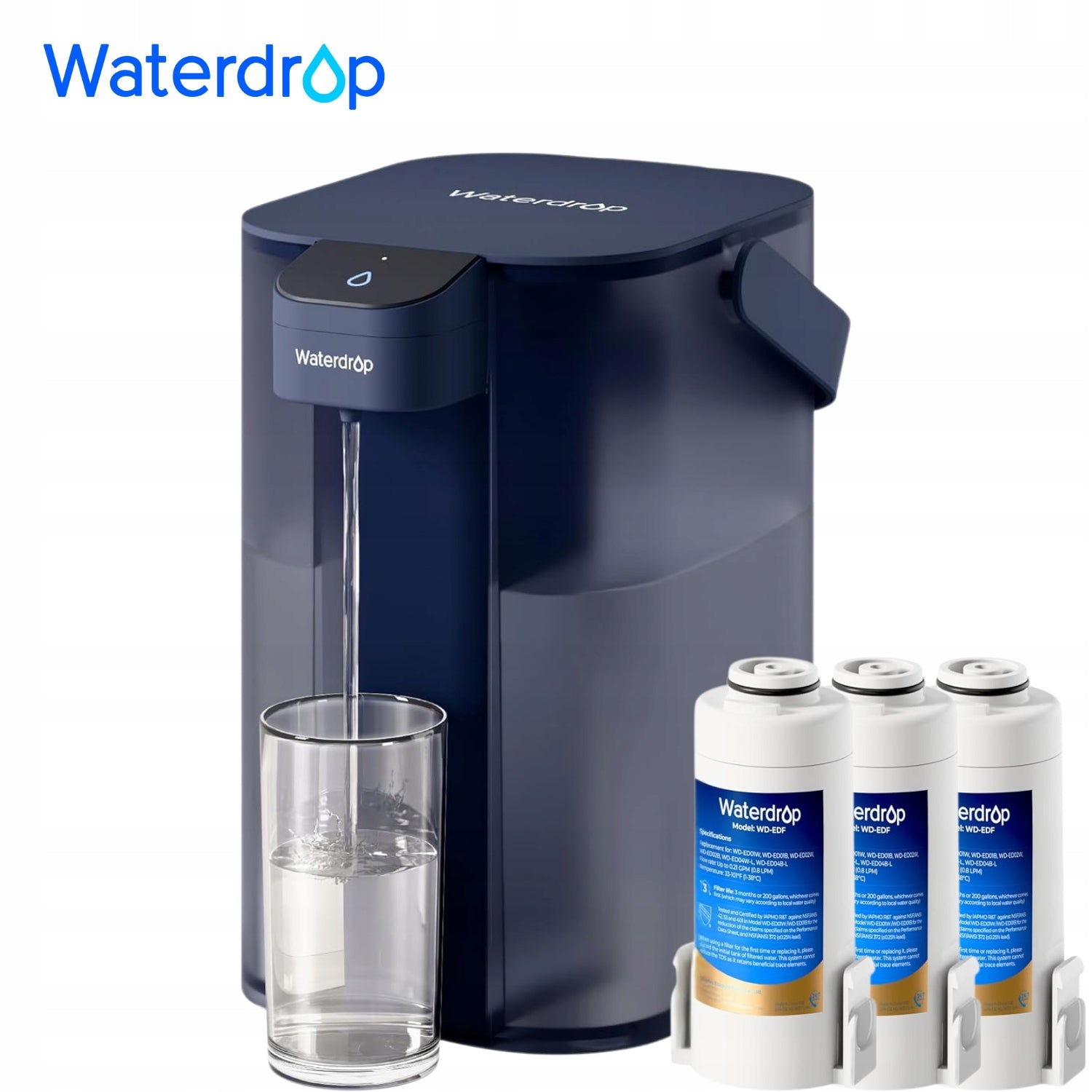 Waterdrop Instant Electric Water Filter Jug, 3.5 L 3 Month Water Filter