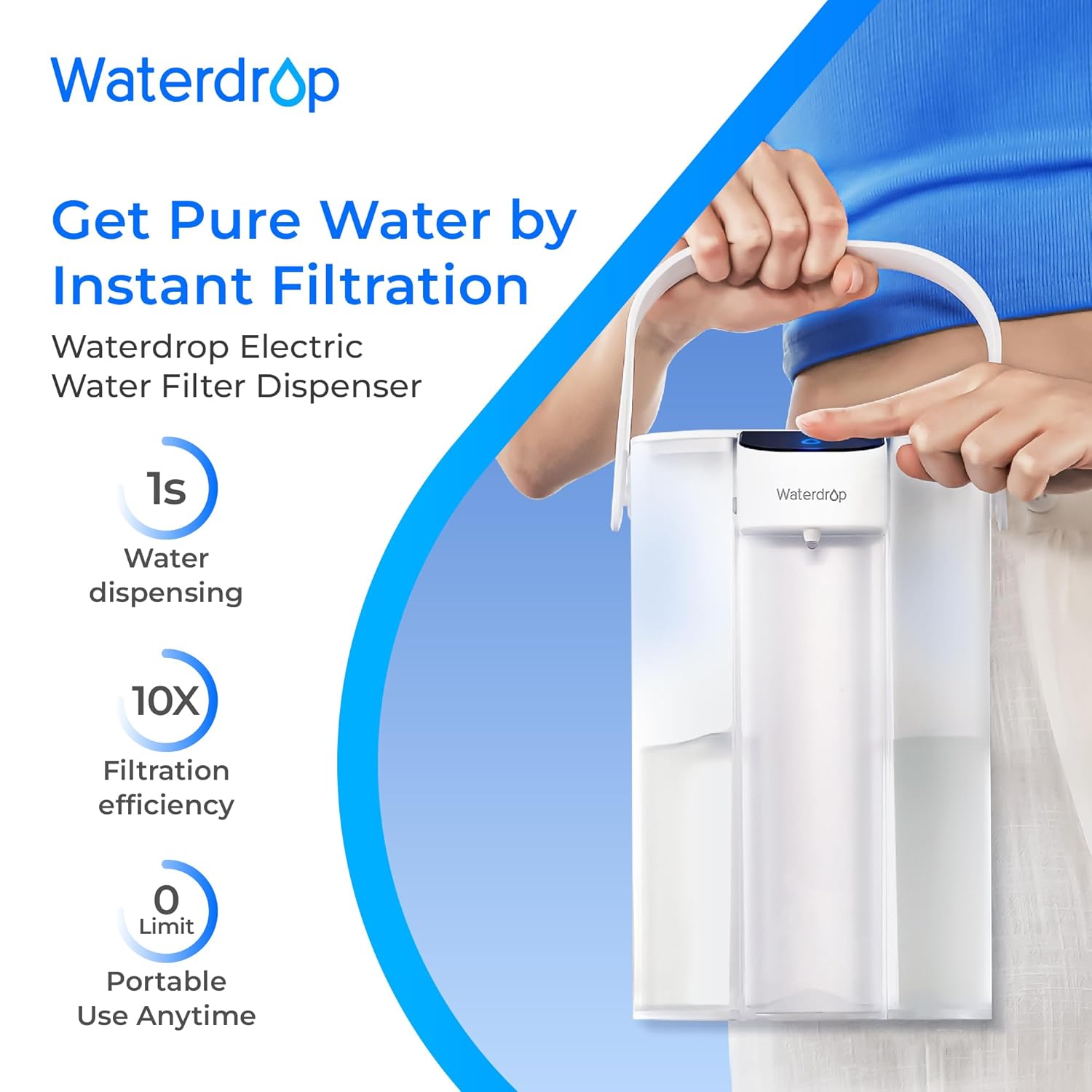 Waterdrop Instant Eletric Water Filter Jug, 3.5 L 3 Month Water Filter EAN (GTIN) 6922350659032