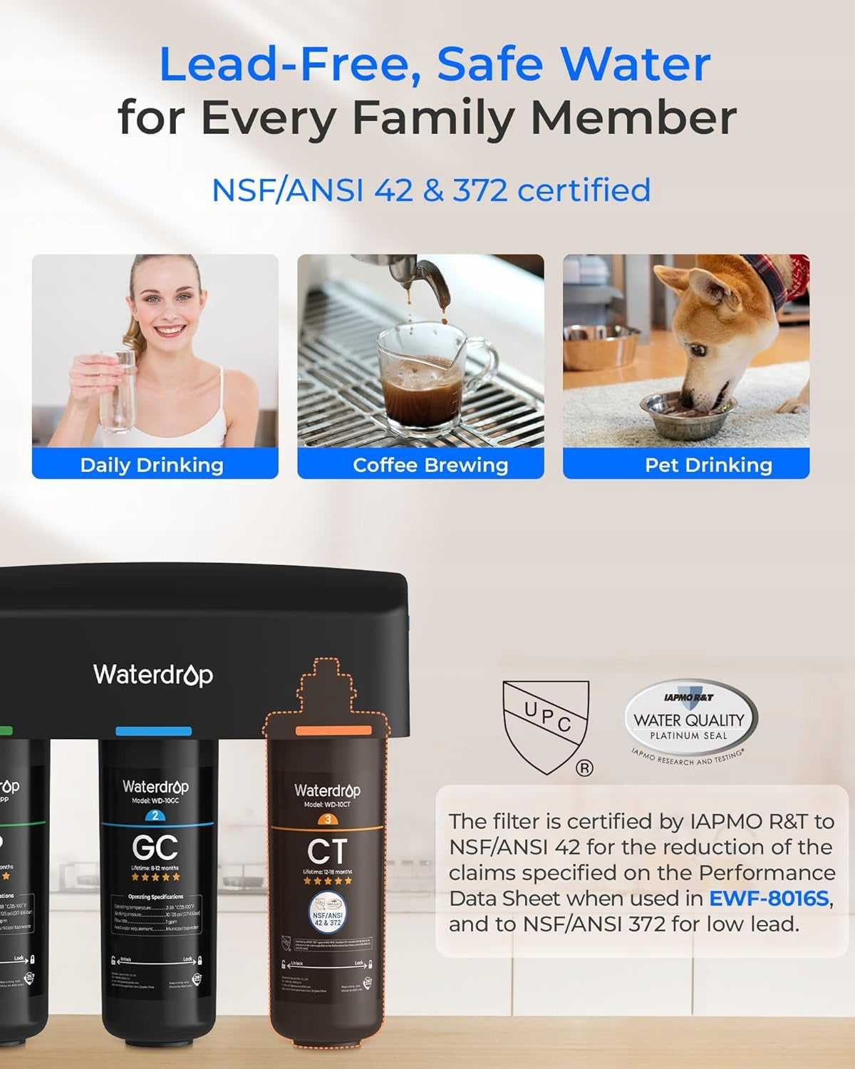 Waterdrop WD-TSA UnderSink Water filter System Brand Waterdrop
