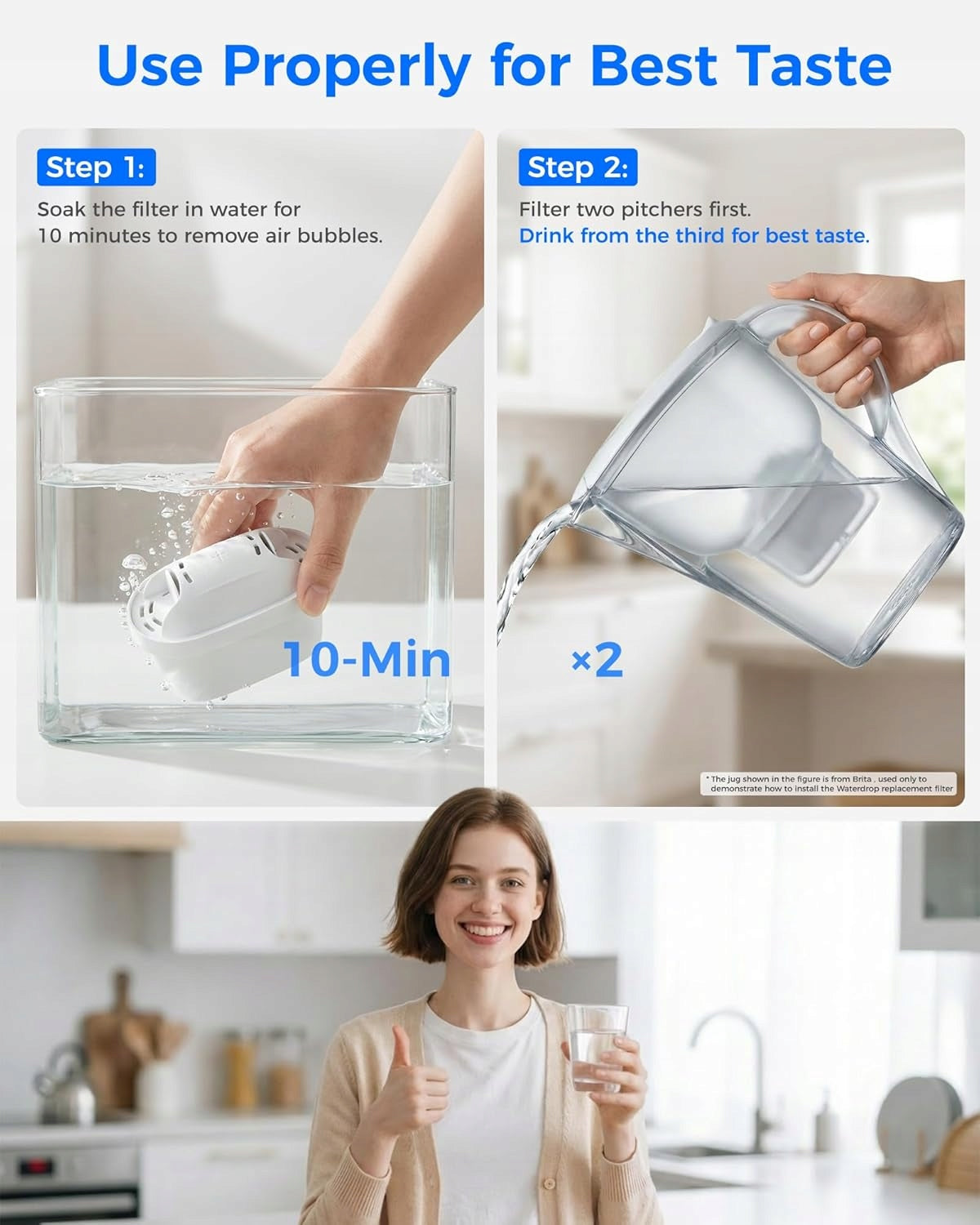 Waterdrop Water Filter Cartridges, Replacement for Brita Maxtra+ Plus (12) Model other