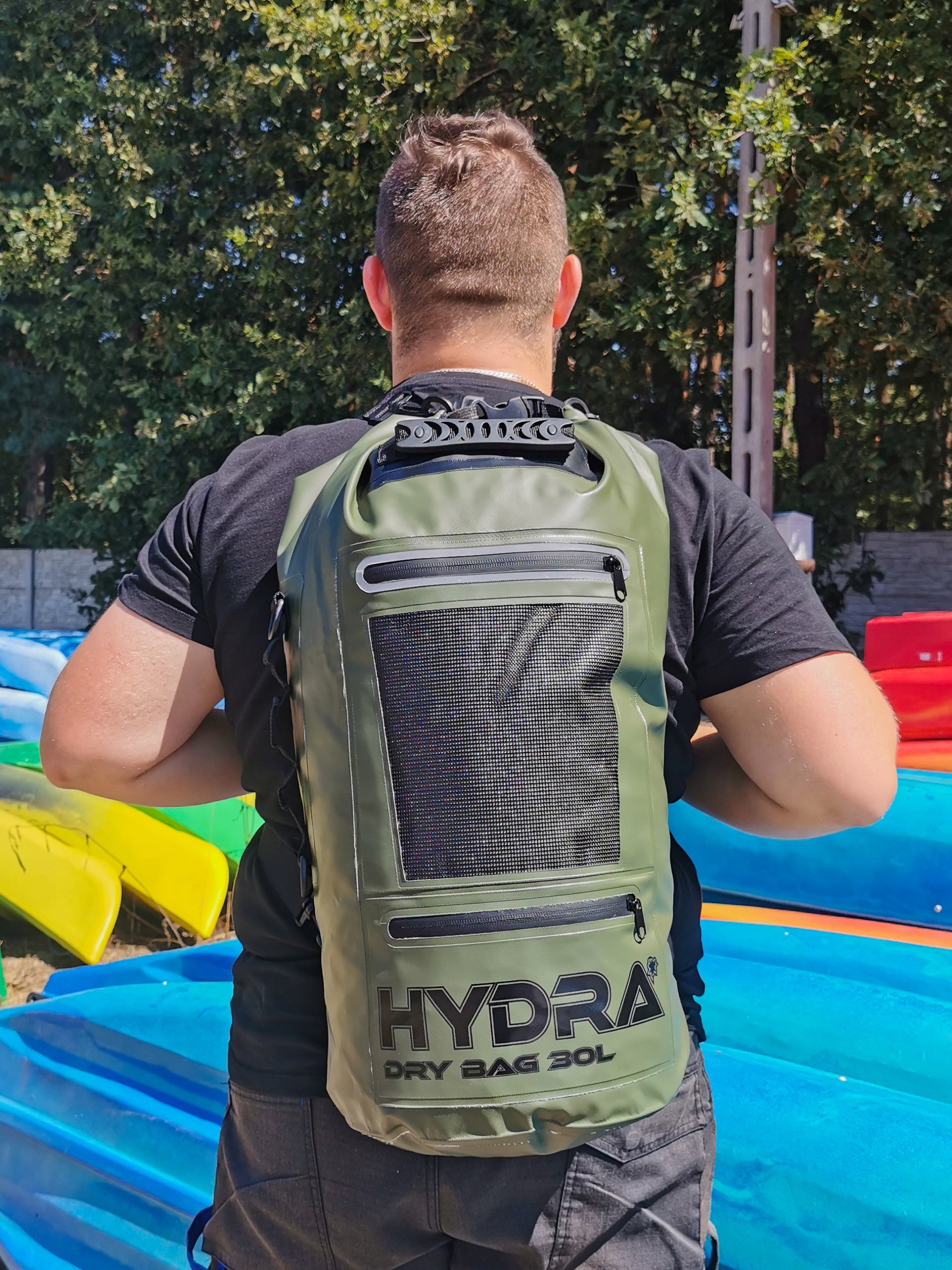 Waterproof Bag 30L Pocket Water Bag Backpack Waterproof Hydra Kayak Color black