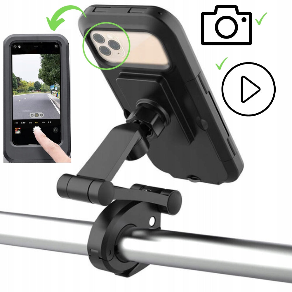 Waterproof Bicycle Phone Holder Touch Case Screen Quick Installation Brand HD