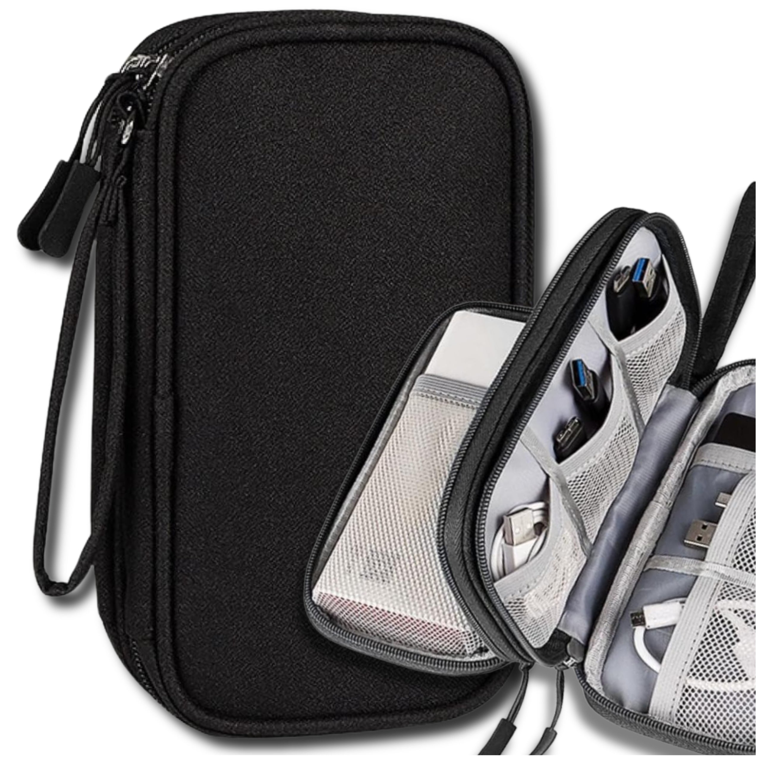 Waterproof Cable Organizer Chargers Travel Case USB Powerbank Bag