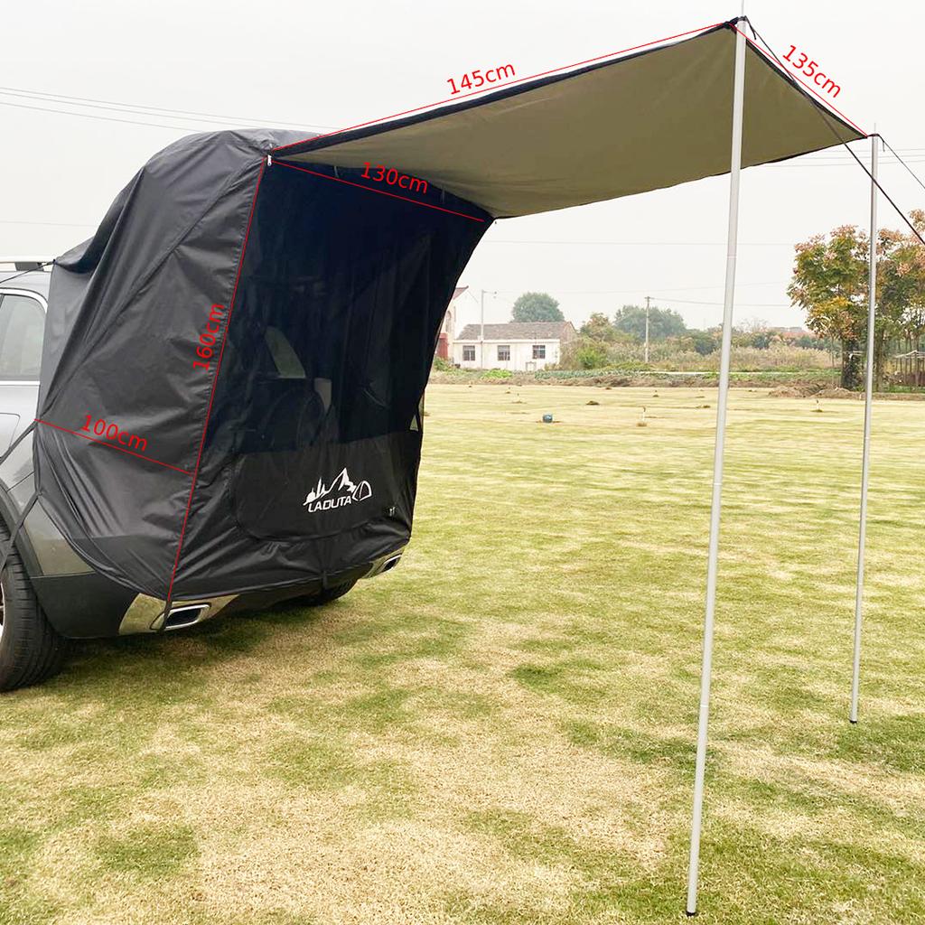 Waterproof Car Trunk Tent SUV Tail Extension Sunshade Black 135x145x160cm Manufacturer code 11666030360