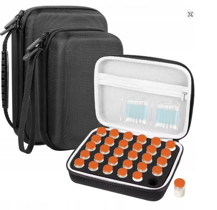 Waterproof Case for 30 Vials Insulin Portable Diabetic Box Packaging status original