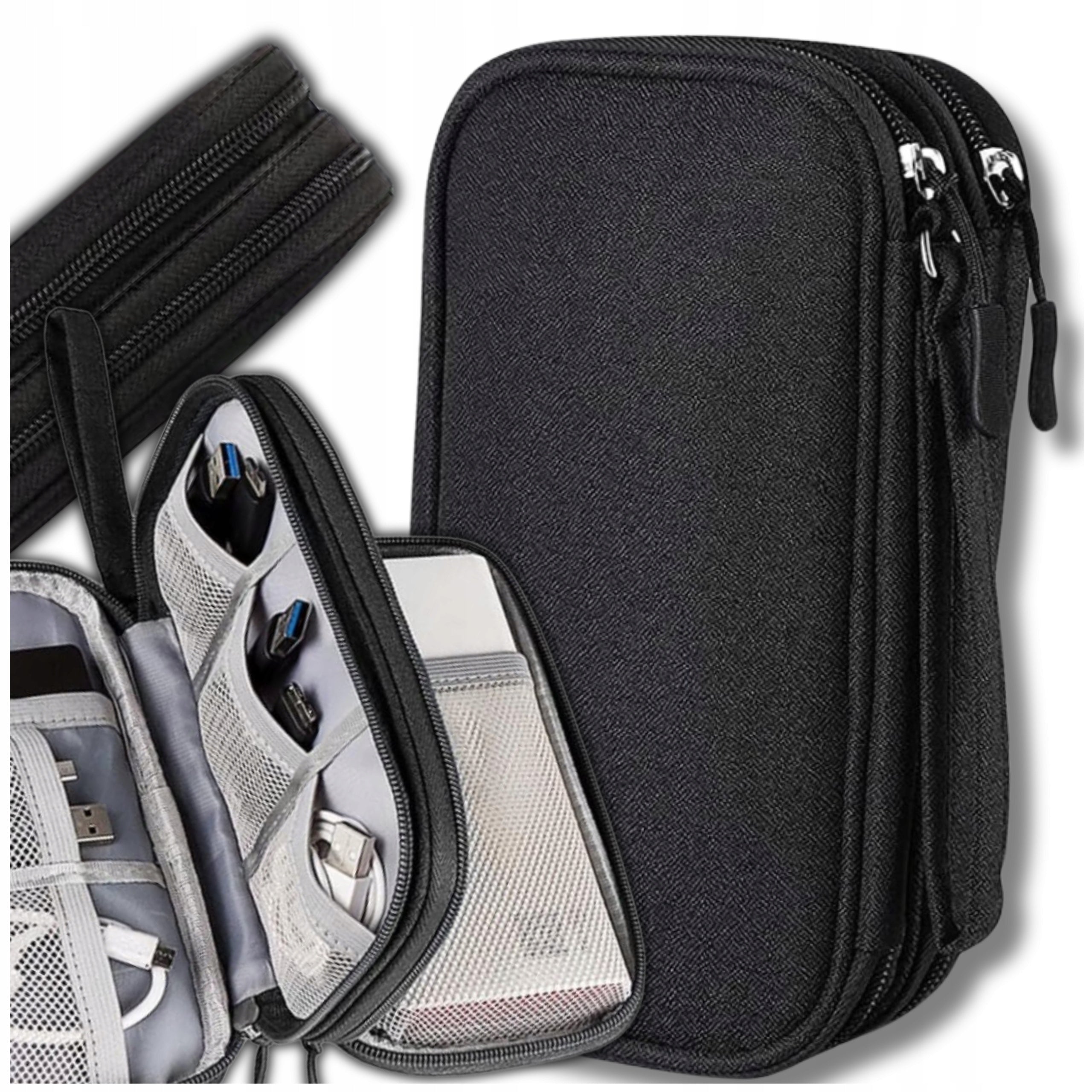 Waterproof Charger Cable Organizer Travel Case USB Power Bank Bag