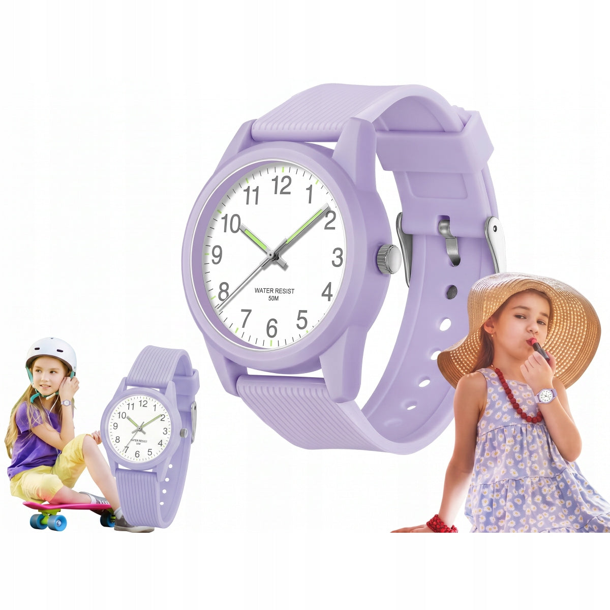 Waterproof Children's Watch Quartz Watch Purple