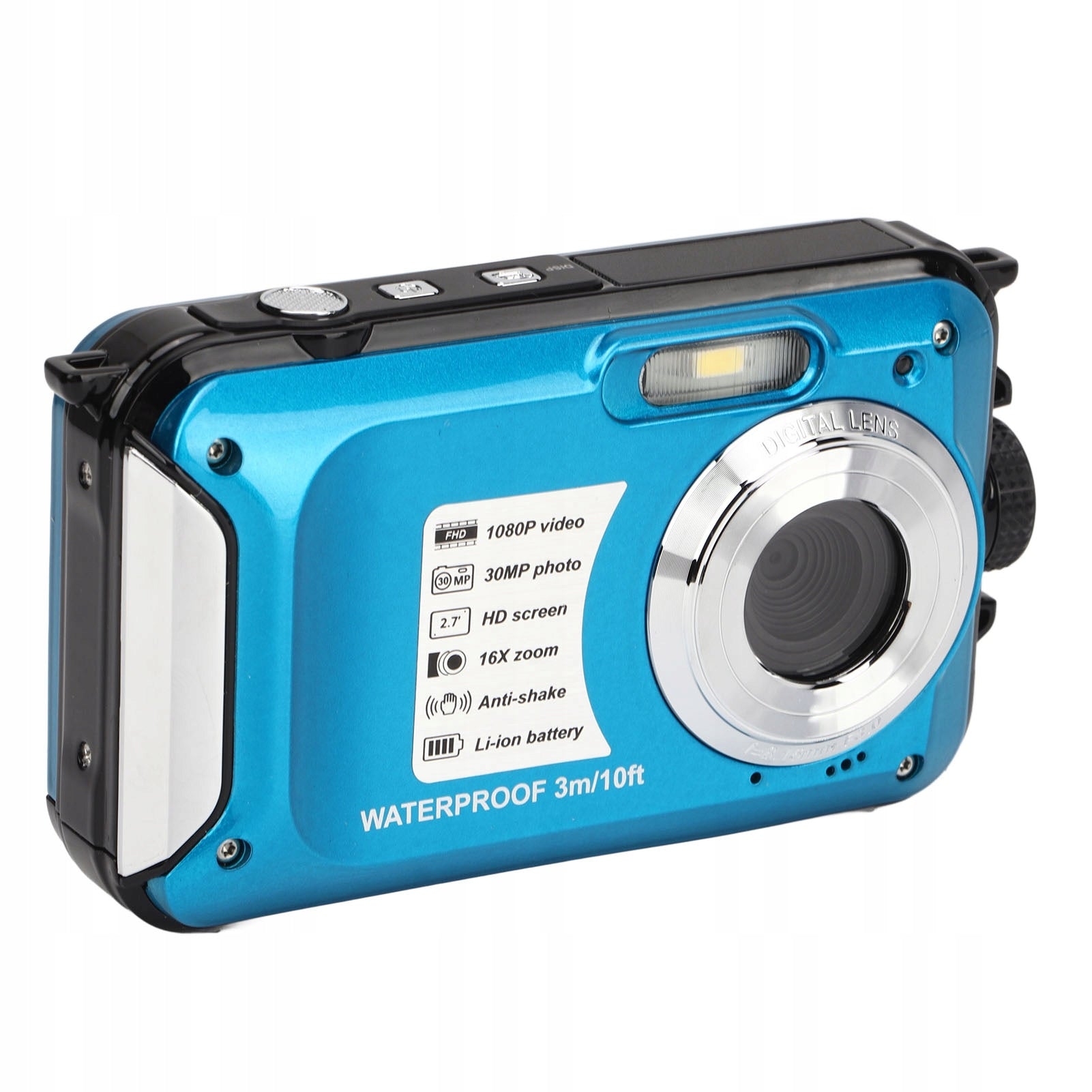 Waterproof Digital Camera 1080P 30MP 16X 10FT Underwater Camera for DT Resolution 1 Mpx