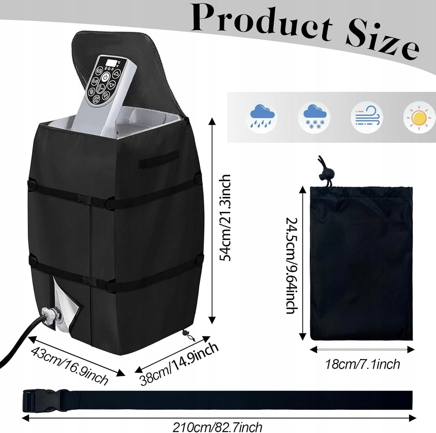 Waterproof Durable Heating Pump Cover for Jacuzzi 1pcs 38 x 43 x 57 cm Packaging status original