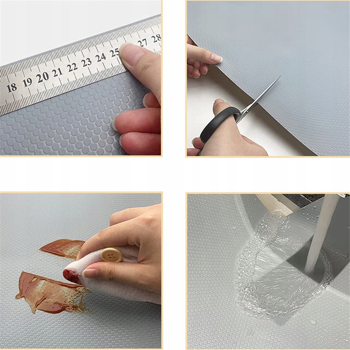 Waterproof EVA mat for kitchen easy to cut in gray Product weight with unit packaging 1.062 kg