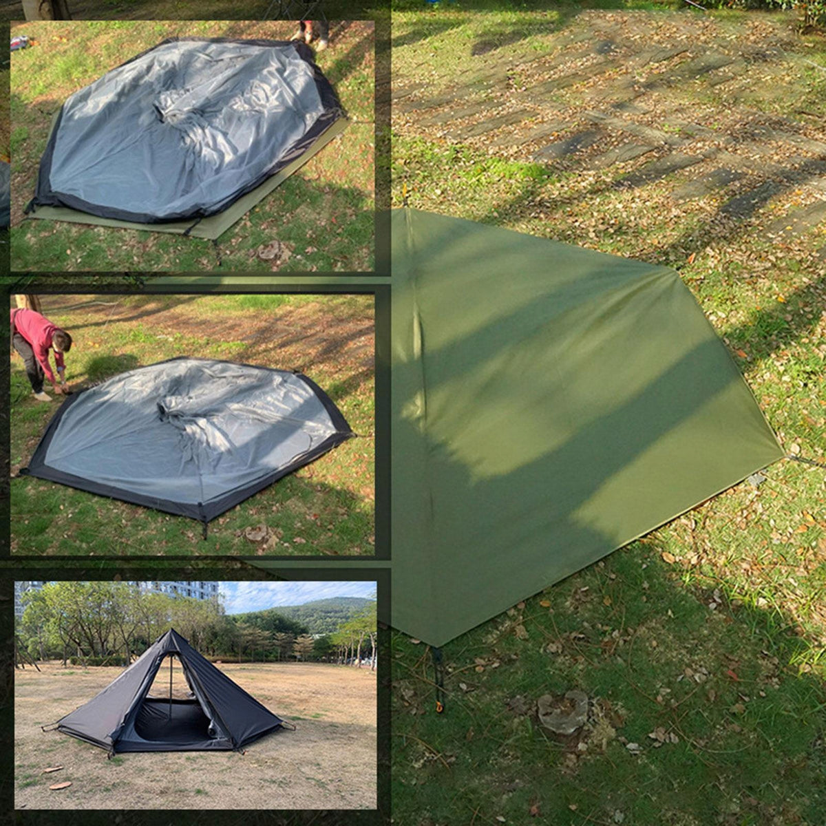Waterproof Footprint Multifunctional Sun Protection with 6 Tent Stakes Packaging status original