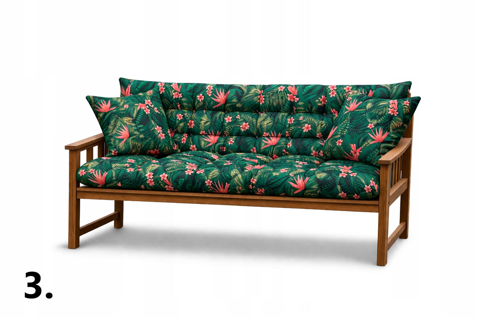 Waterproof Garden Cushion 160x50x60 for Swing, Bench, Rattan Parrot Pillow width 110 cm