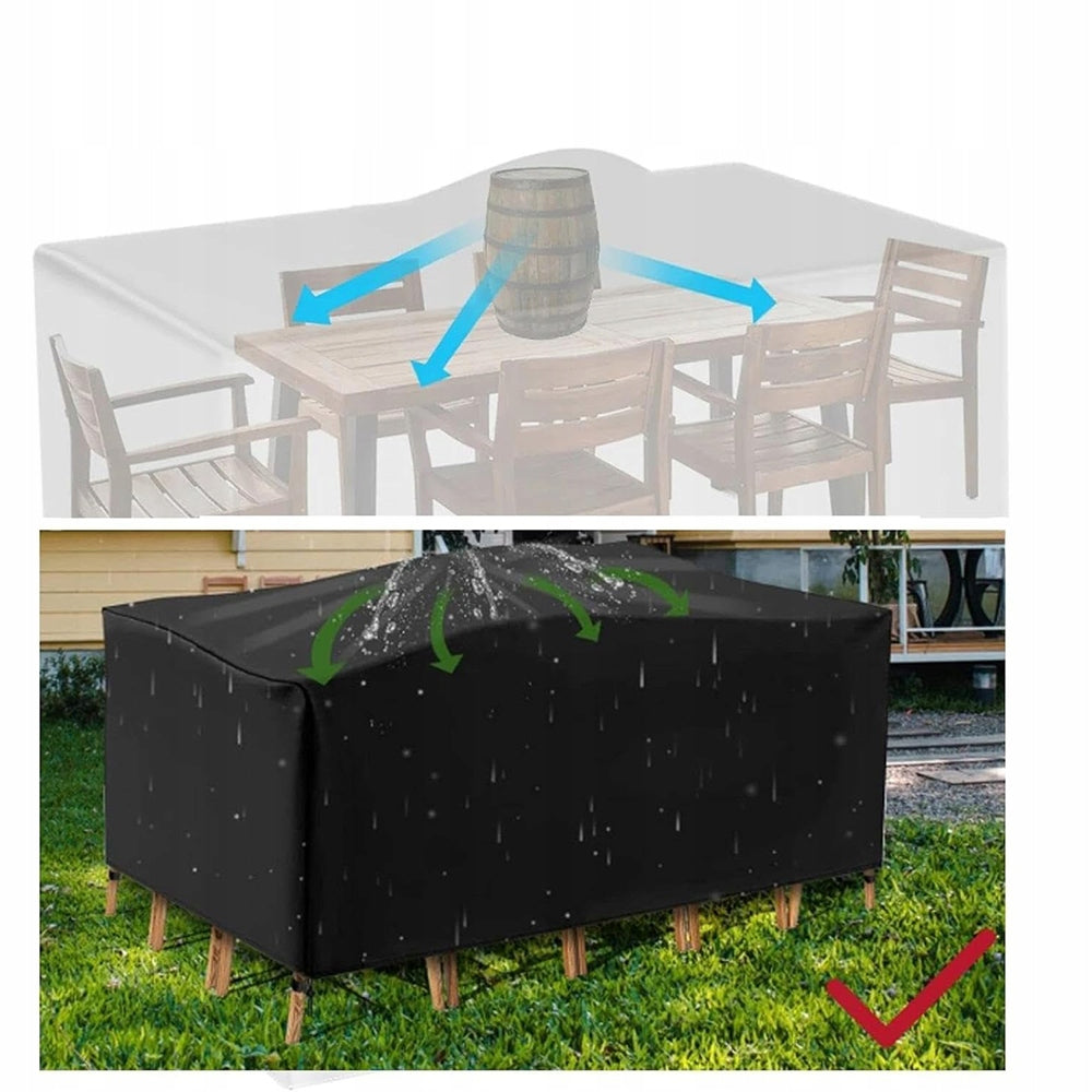 Waterproof Garden Table Cover, Furniture Protective Cover Color black