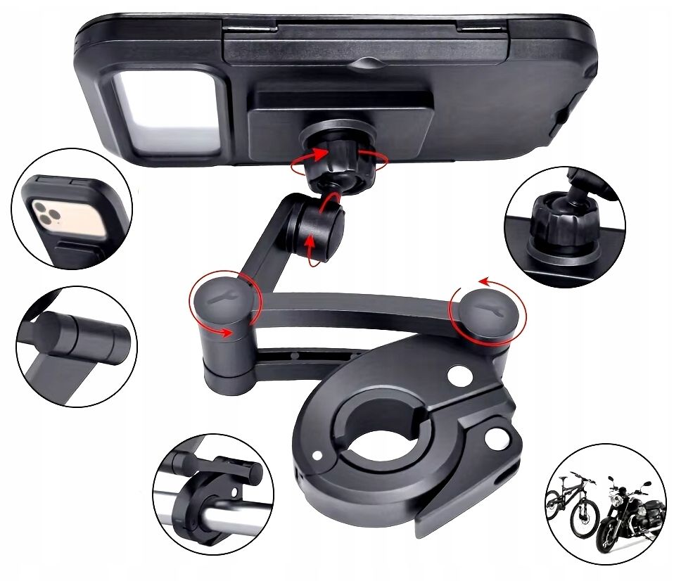 Waterproof Motorcycle Bicycle Phone Holder Scooter Adjustable Manufacturer code Wodoodporny Uchwyt Rowerowy Motocyklowy