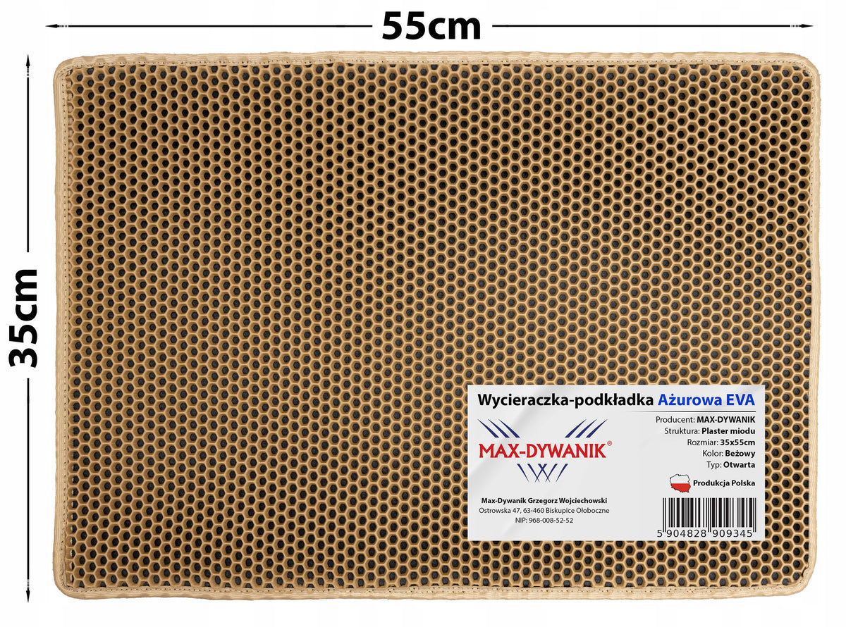 Waterproof OPENWORK cat litter box mat / wiper 35x55