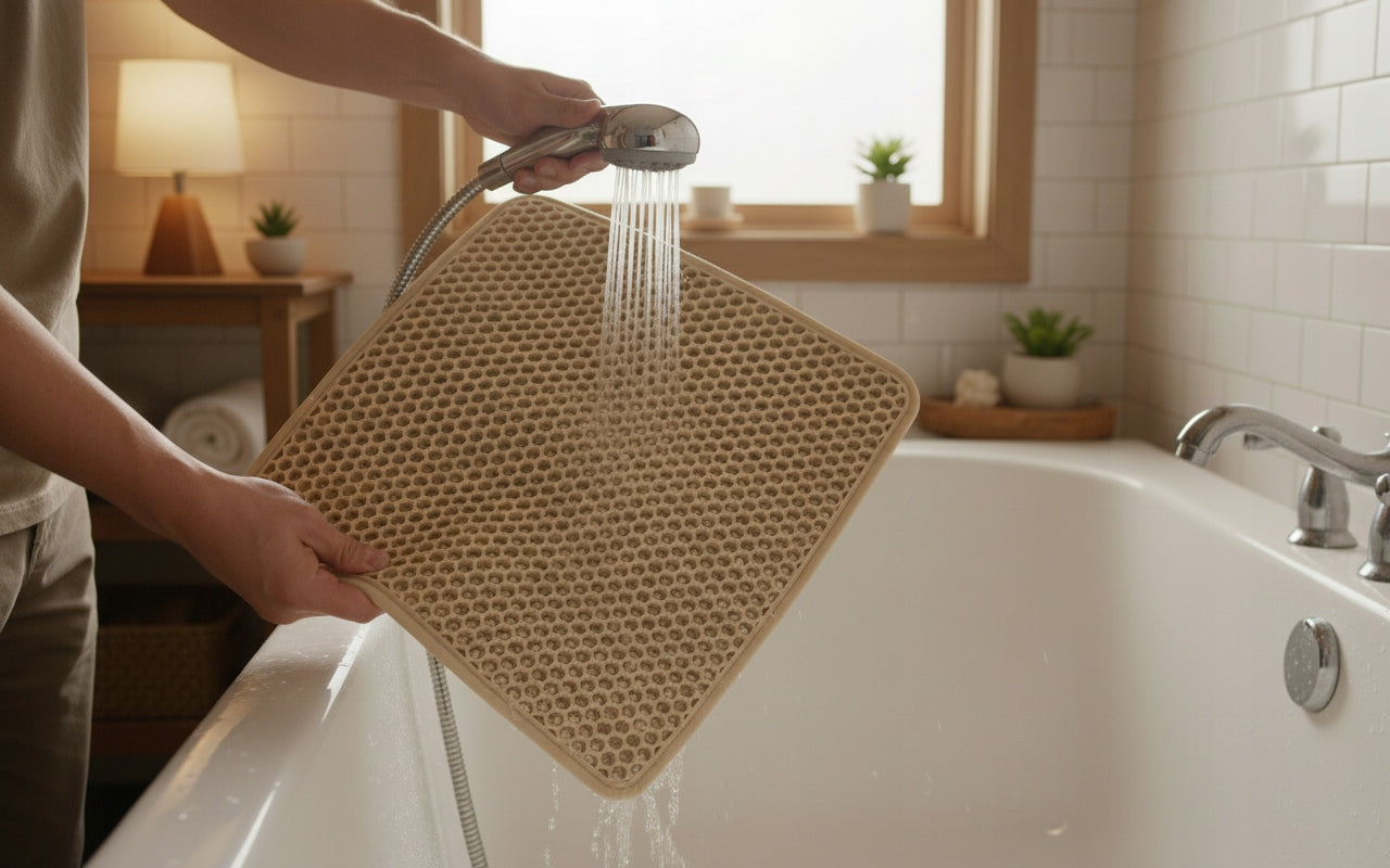 Waterproof OPENWORK cat litter box mat / wiper 70x100 Kind litter box mat