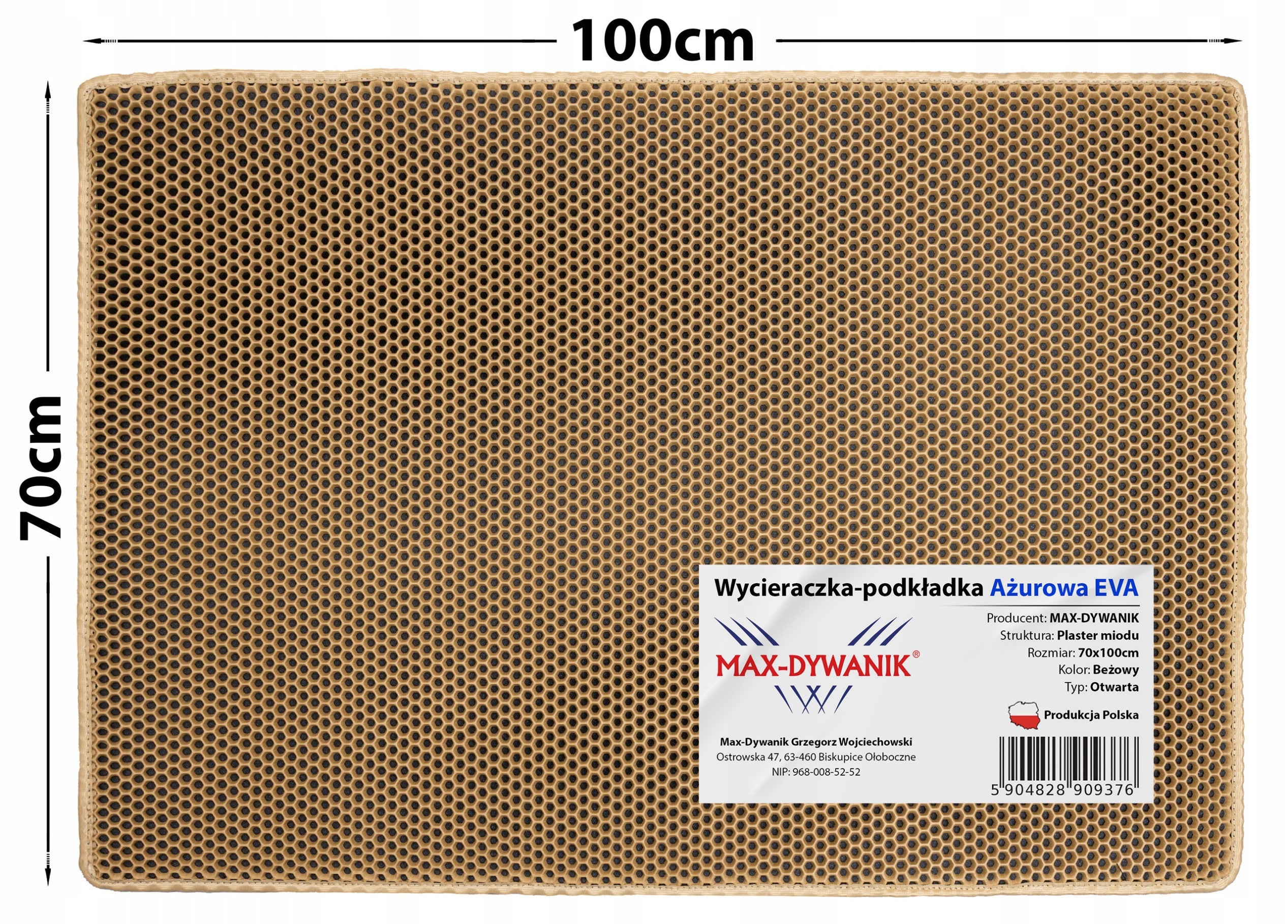 Waterproof OPENWORK cat litter box mat / wiper 70x100