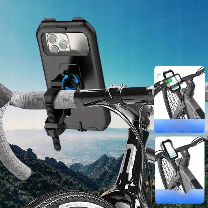 Waterproof Phone Holder Smartphone Bike Motorcycle Scooter 360° GPS Brand no brand