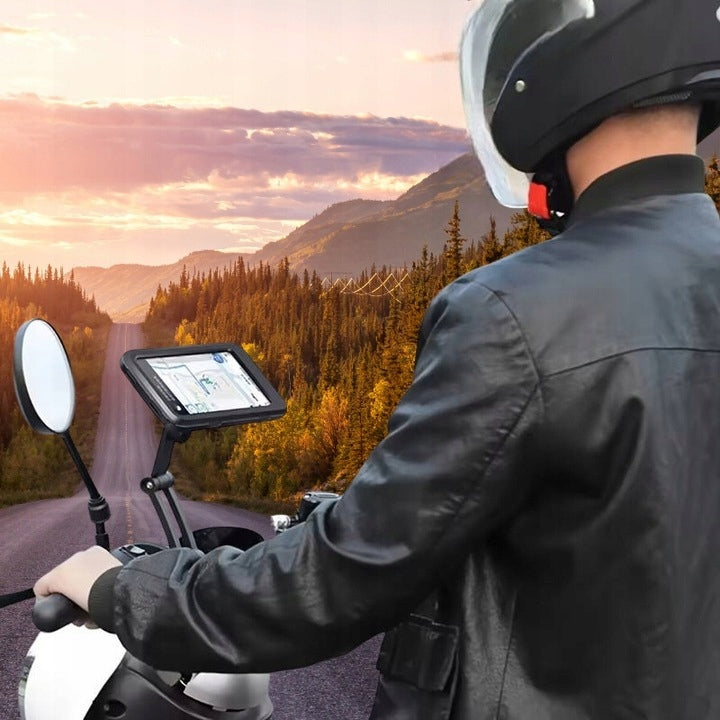 Waterproof Phone Holder Smartphone Bike Motorcycle Scooter 360° GPS Packaging status original