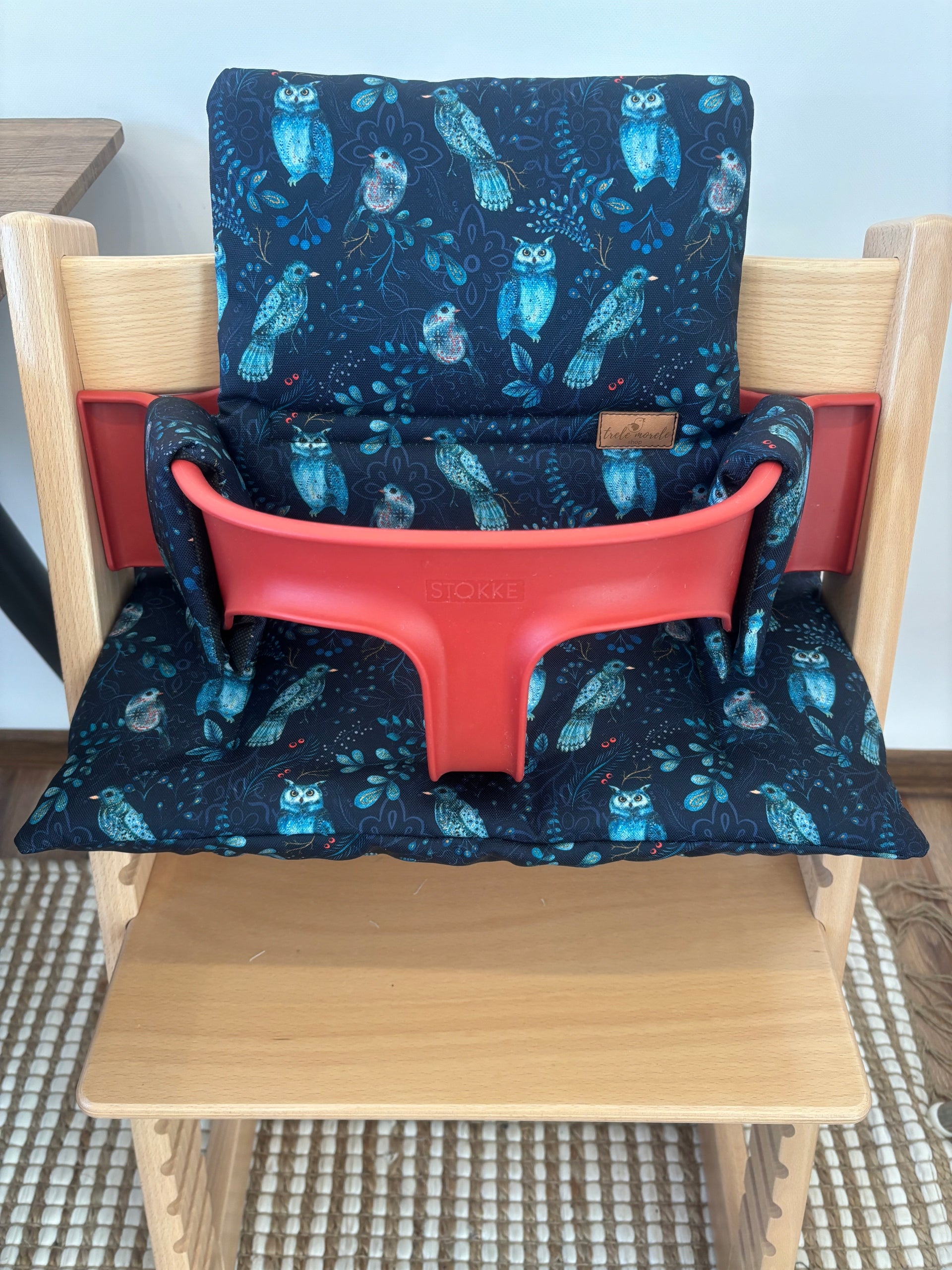 Waterproof Pillows for Stokke Tripp Trapp 2in1 Owl Birds Navy Blue Brand no brand