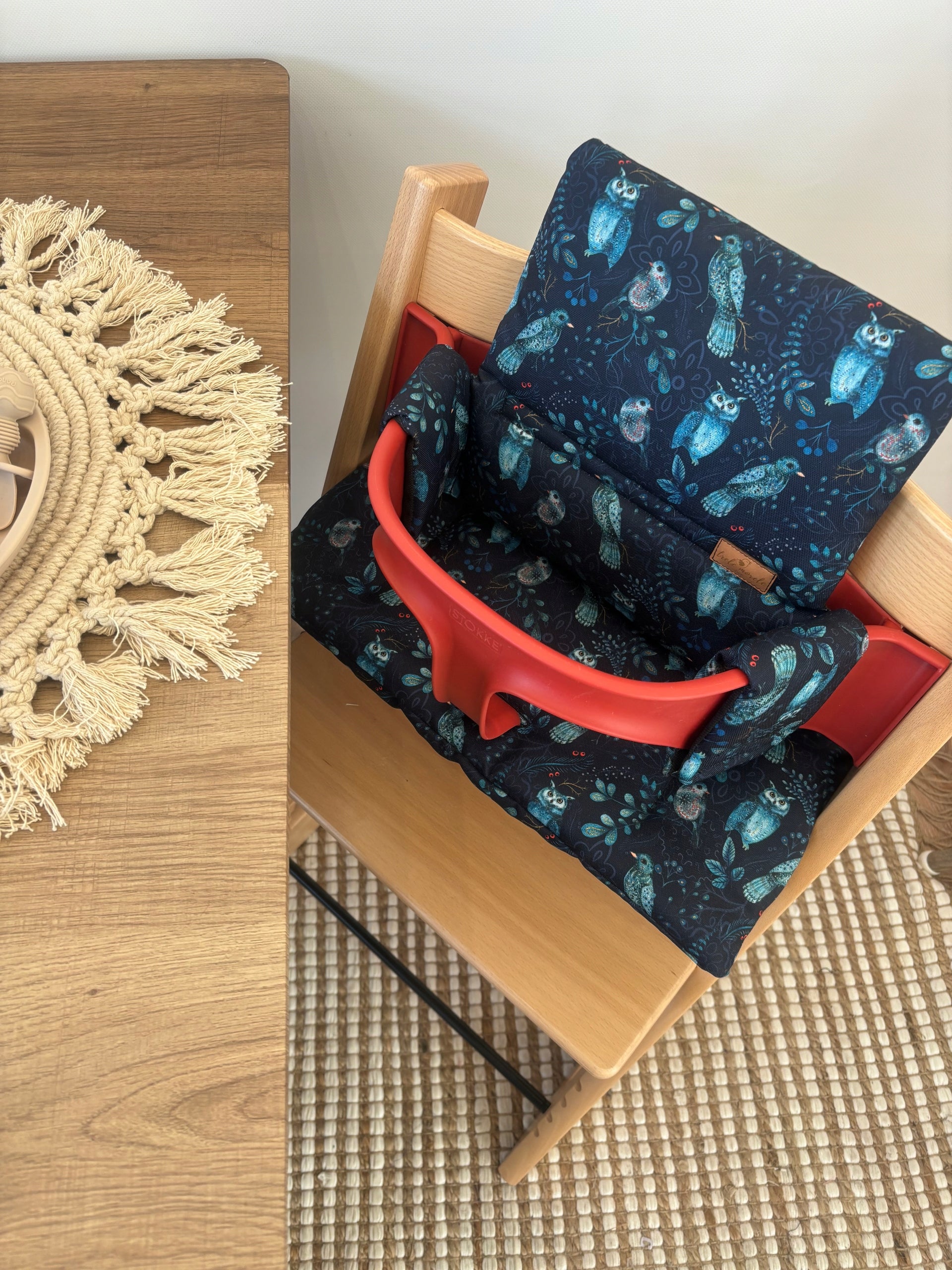 Waterproof Pillows for Stokke Tripp Trapp 2in1 Owl Birds Navy Blue EAN (GTIN) 5902138733094